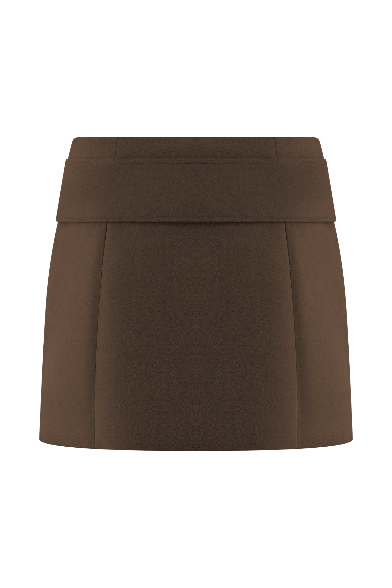 Hayes Faux Suede Belted Mini Skirt - Chocolate