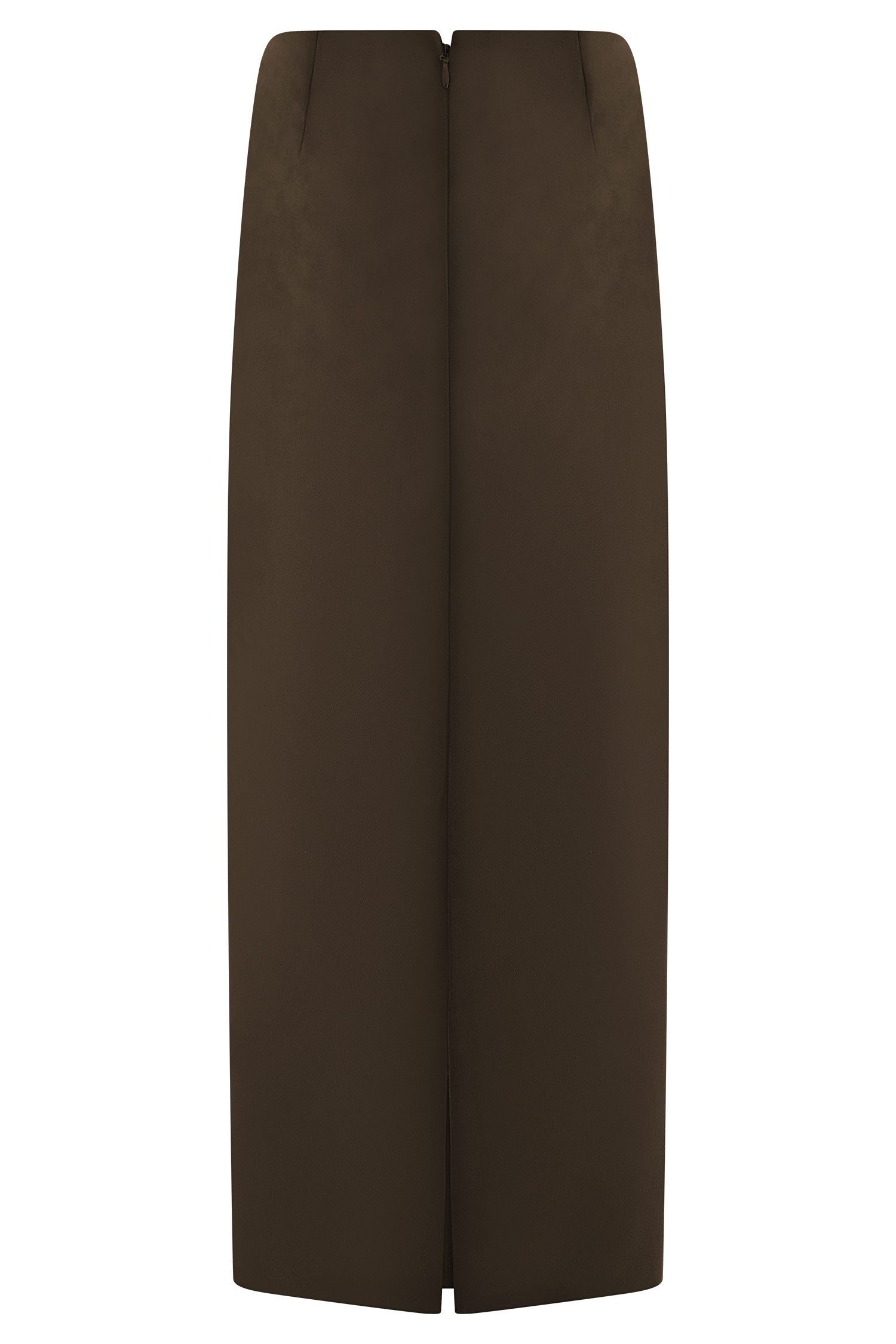 Hayes Faux Suede Midi Skirt - Chocolate