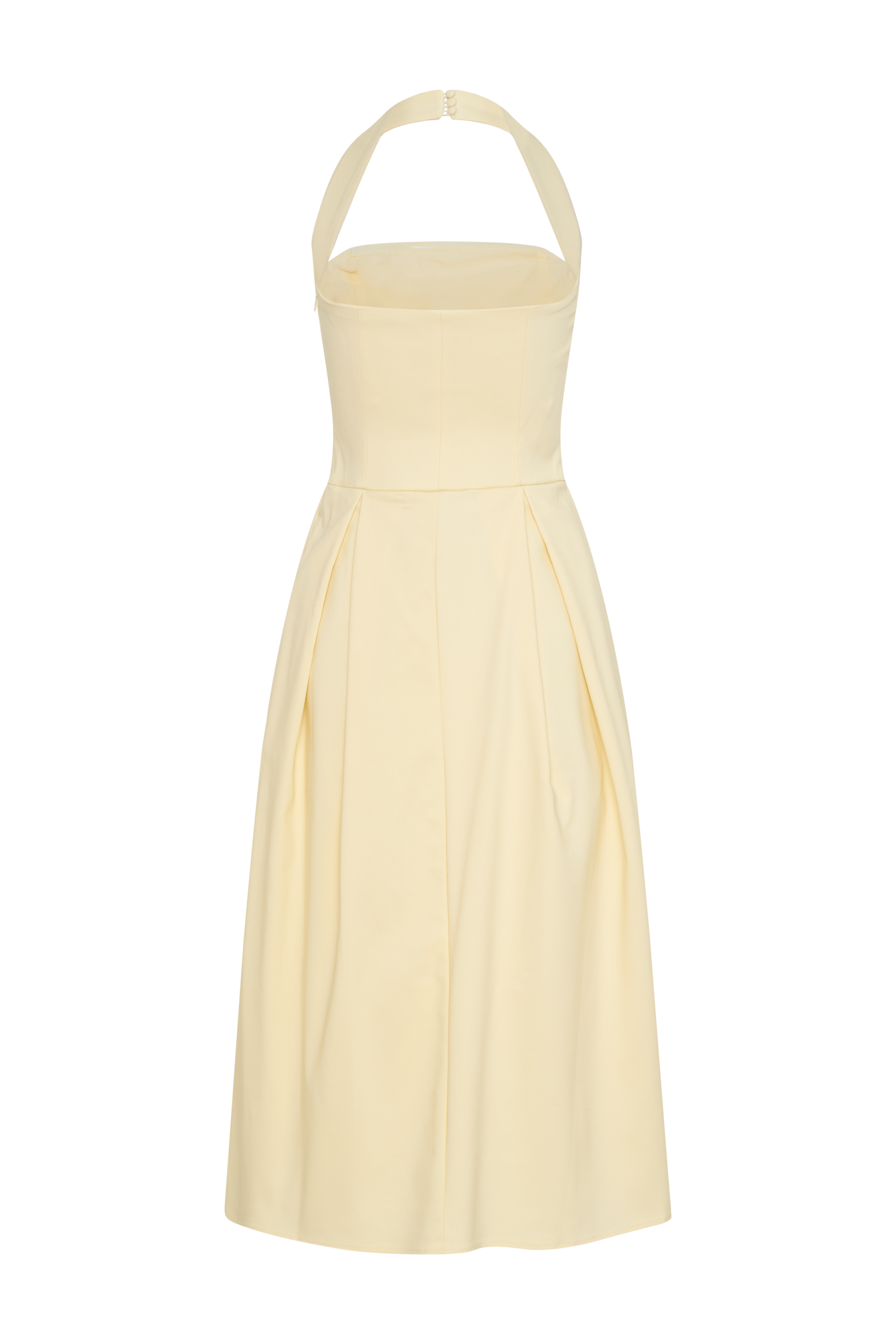 Juana Halter Midi Dress - Lemon