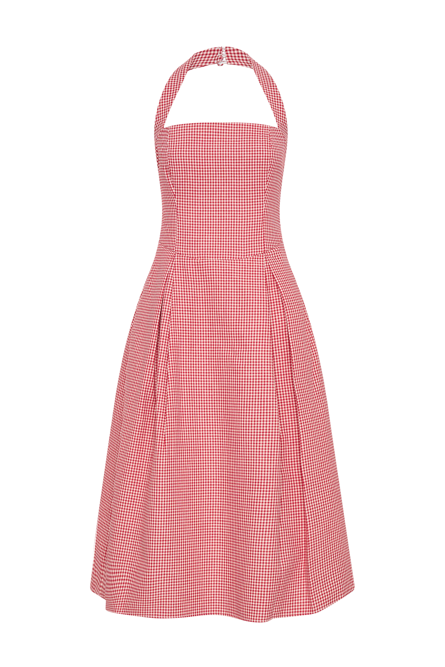 Juana Halter Midi Dress - Red Gingham
