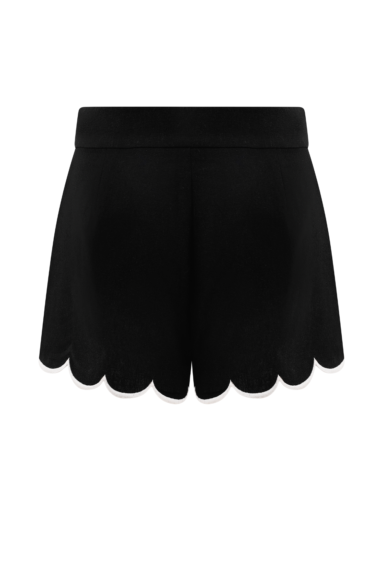 Judith Scallop Shorts - Black