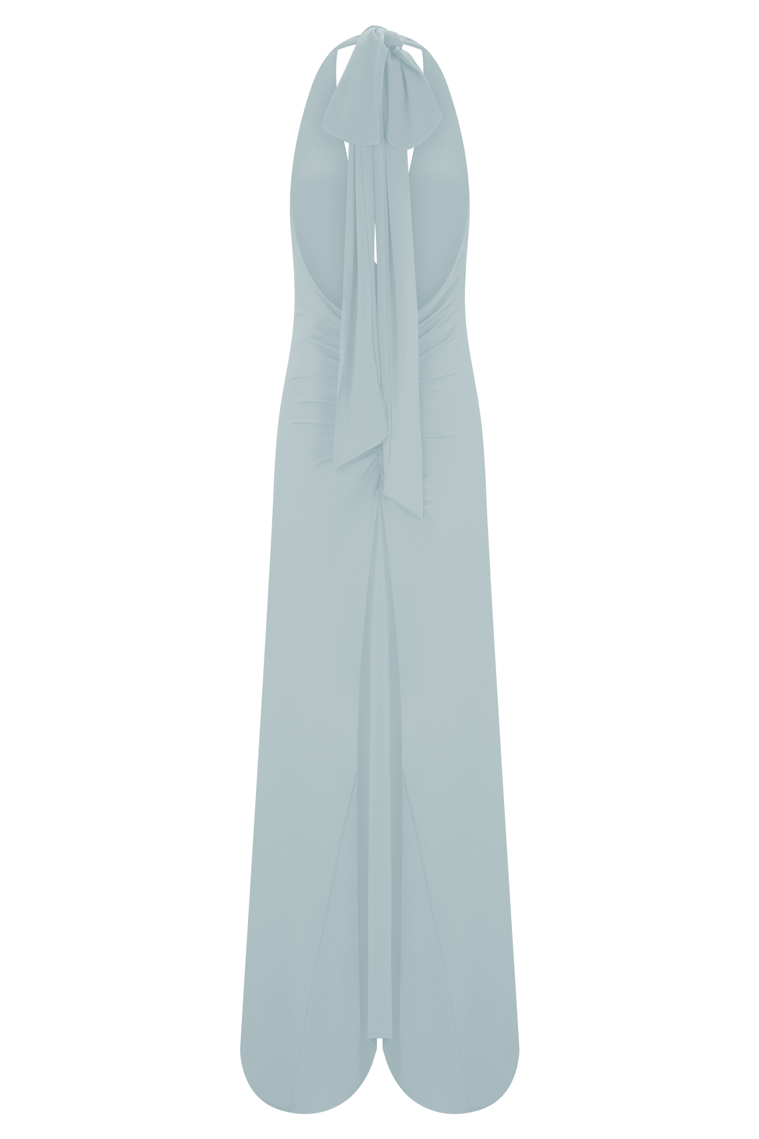 Juliet Slinky Maxi Dress With Scarf - Pale Blue