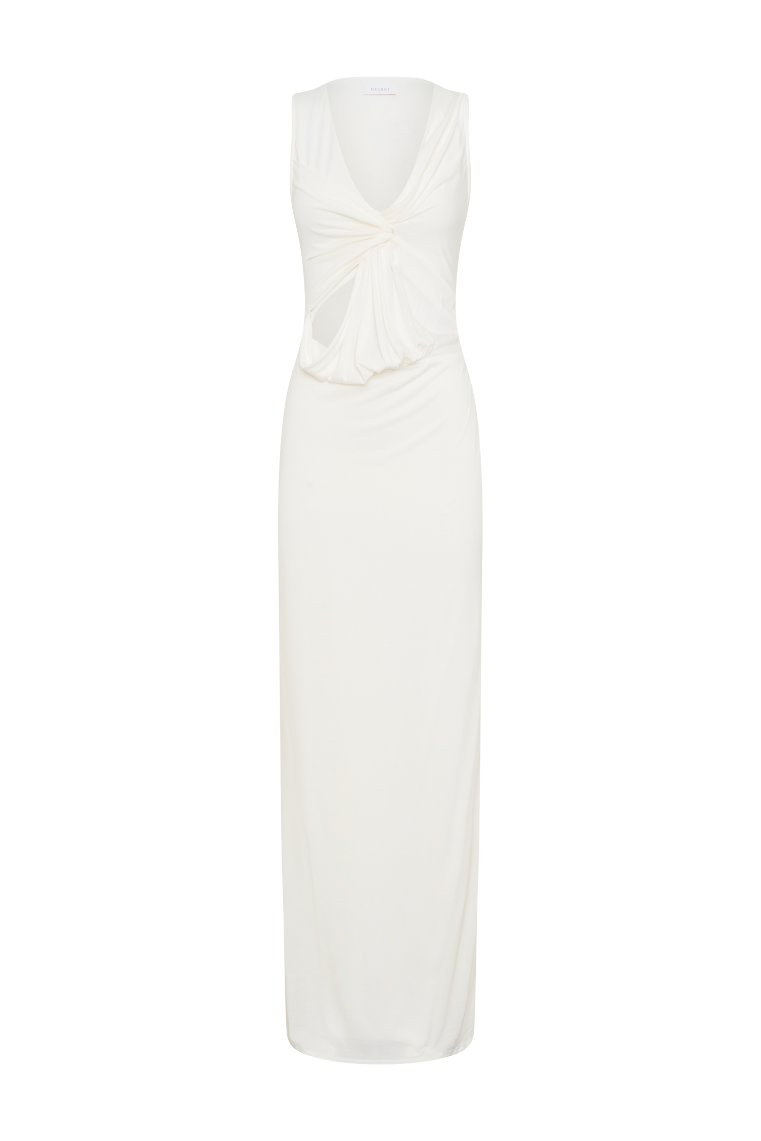 Kassidy Peached Jersey Maxi Dress - Ivory