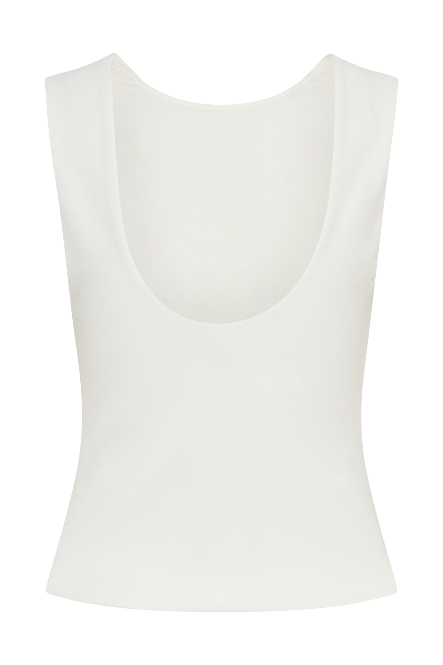 Kyra Open Back Scuba Crepe Top - White