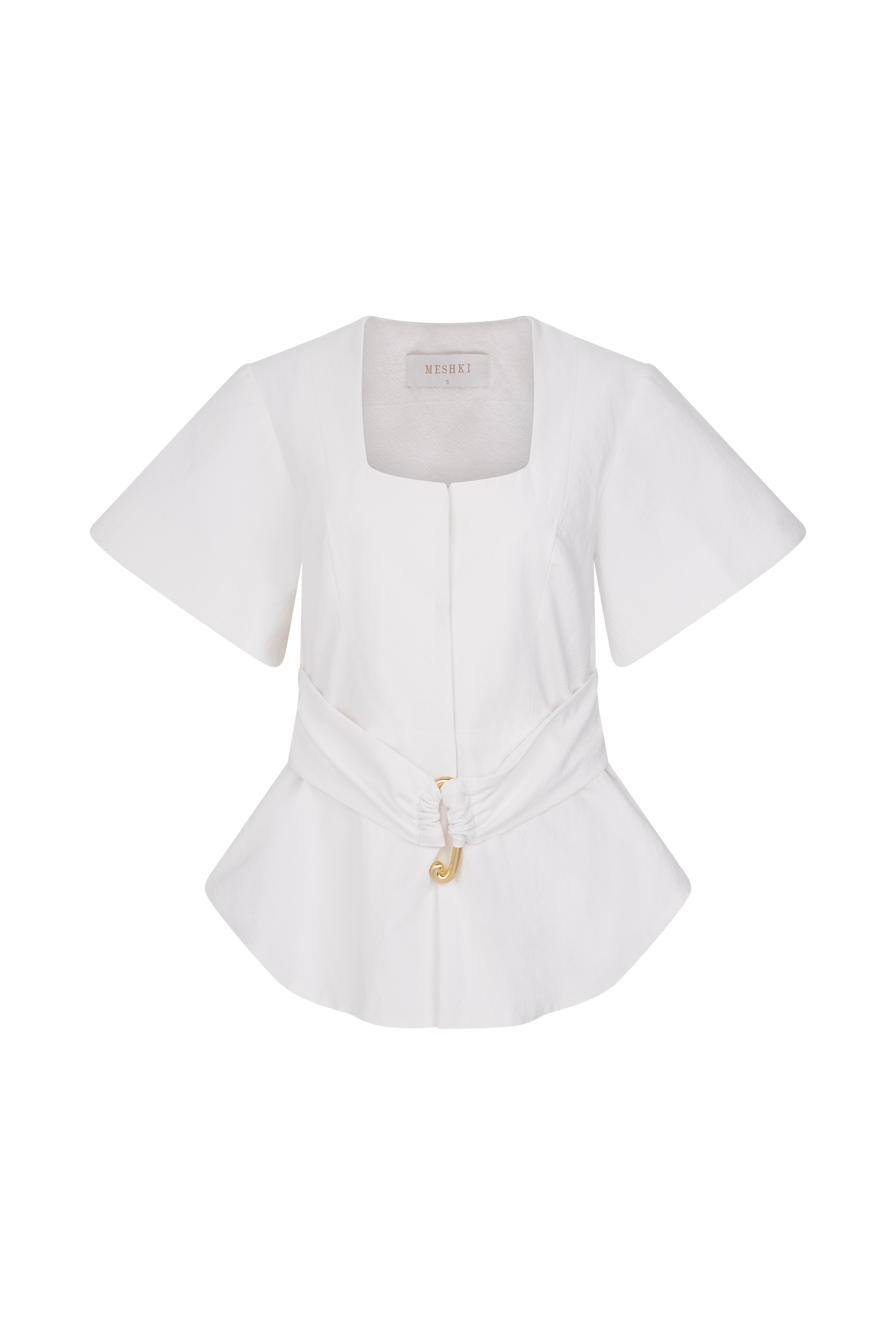 Liberty Cotton Shortsleeve Top - White