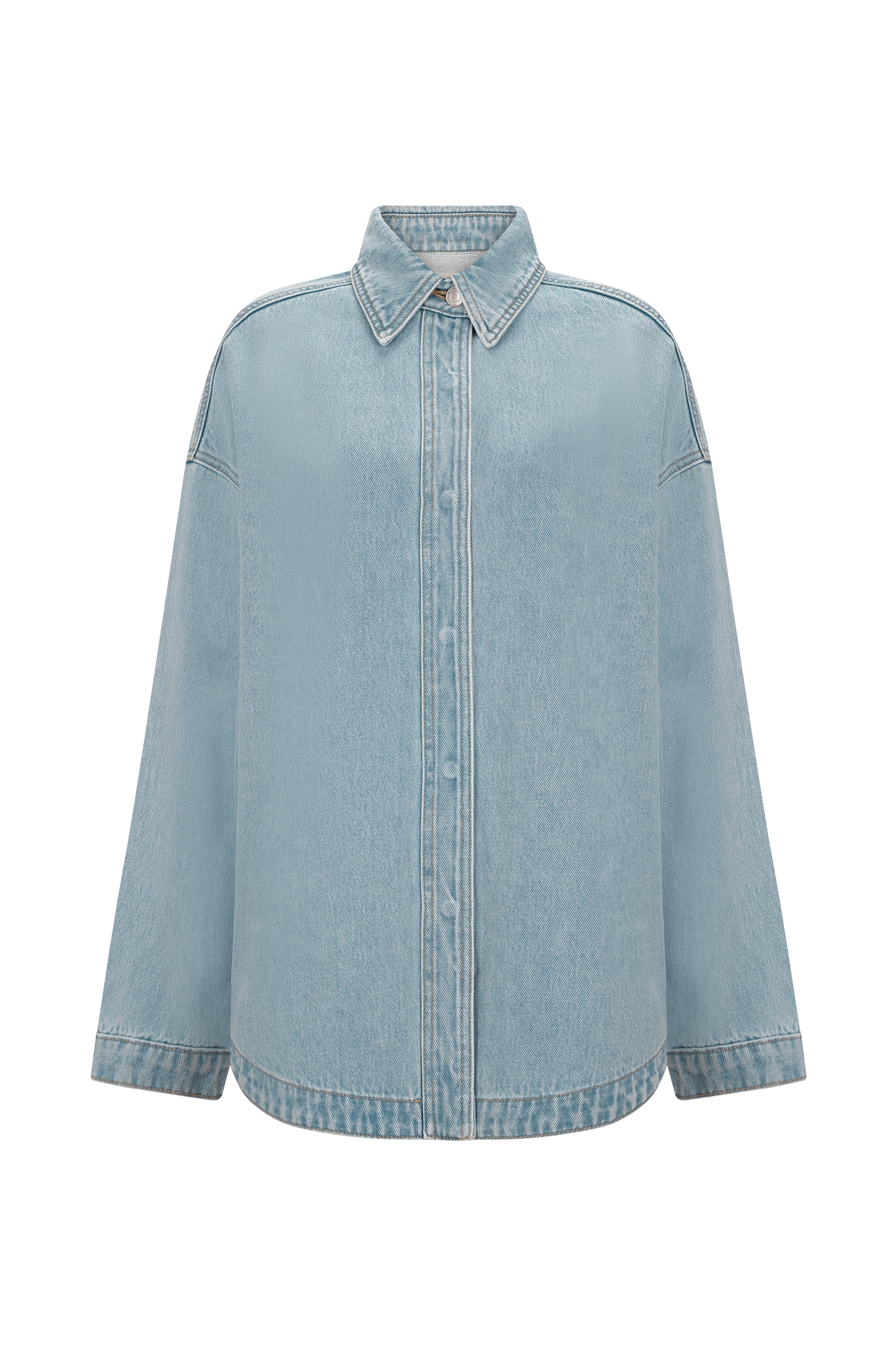 Lioda Oversized Denim Shirt - 80'S Blue