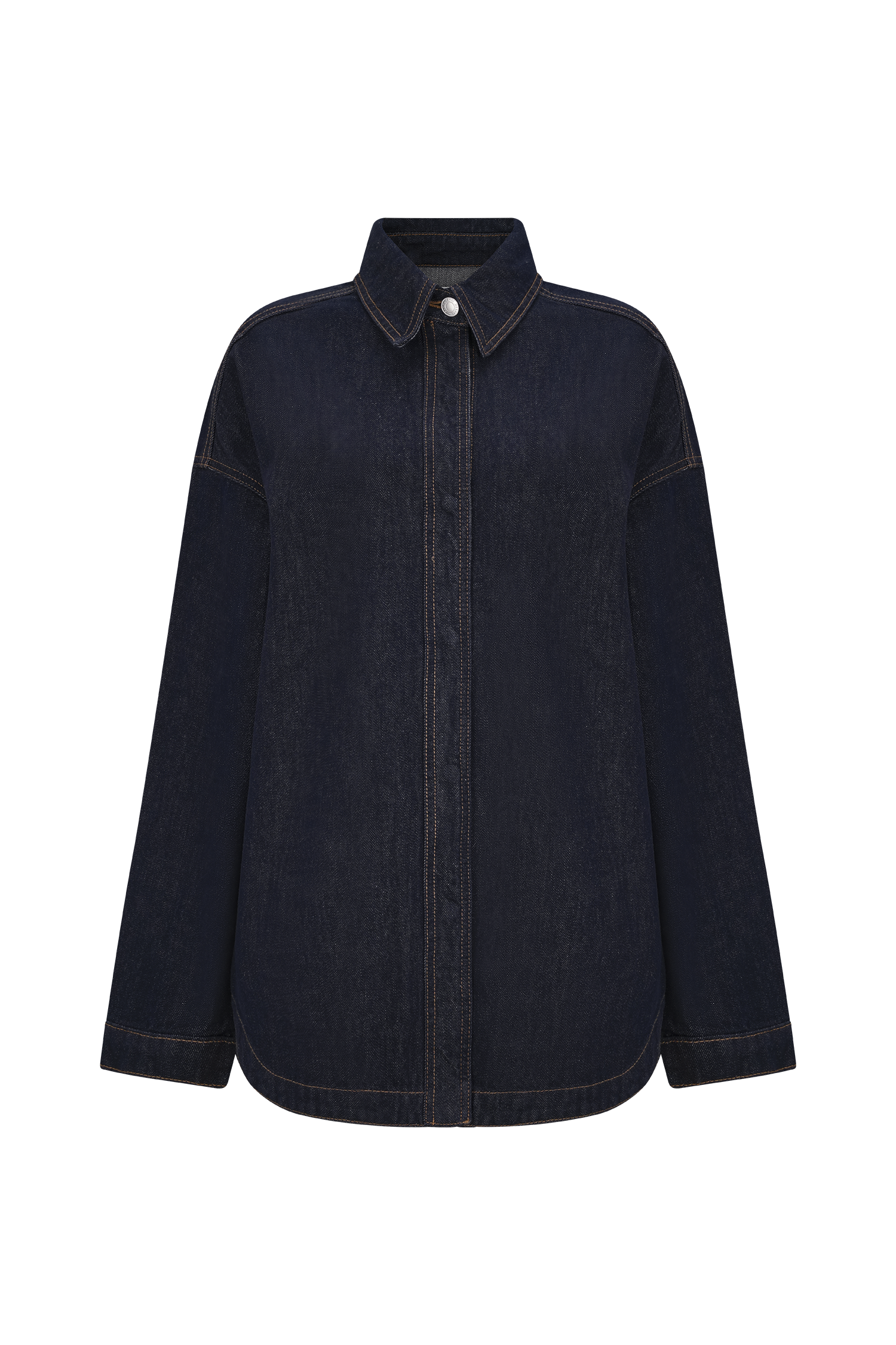 Lioda Oversized Denim Shirt - Washed Indigo Blue