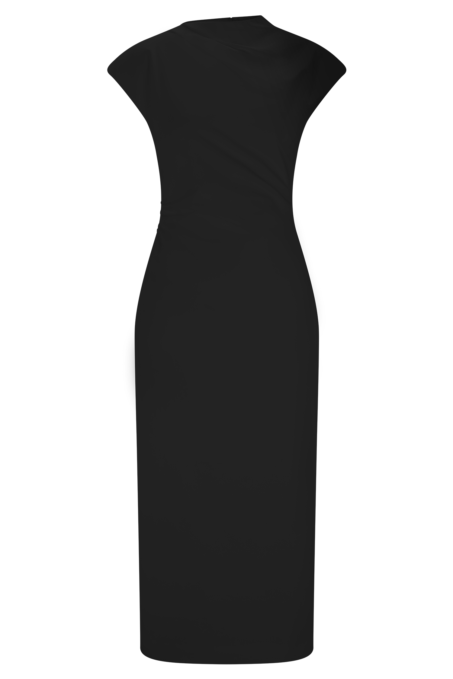 Lorena Cotton Midi Dress - Black