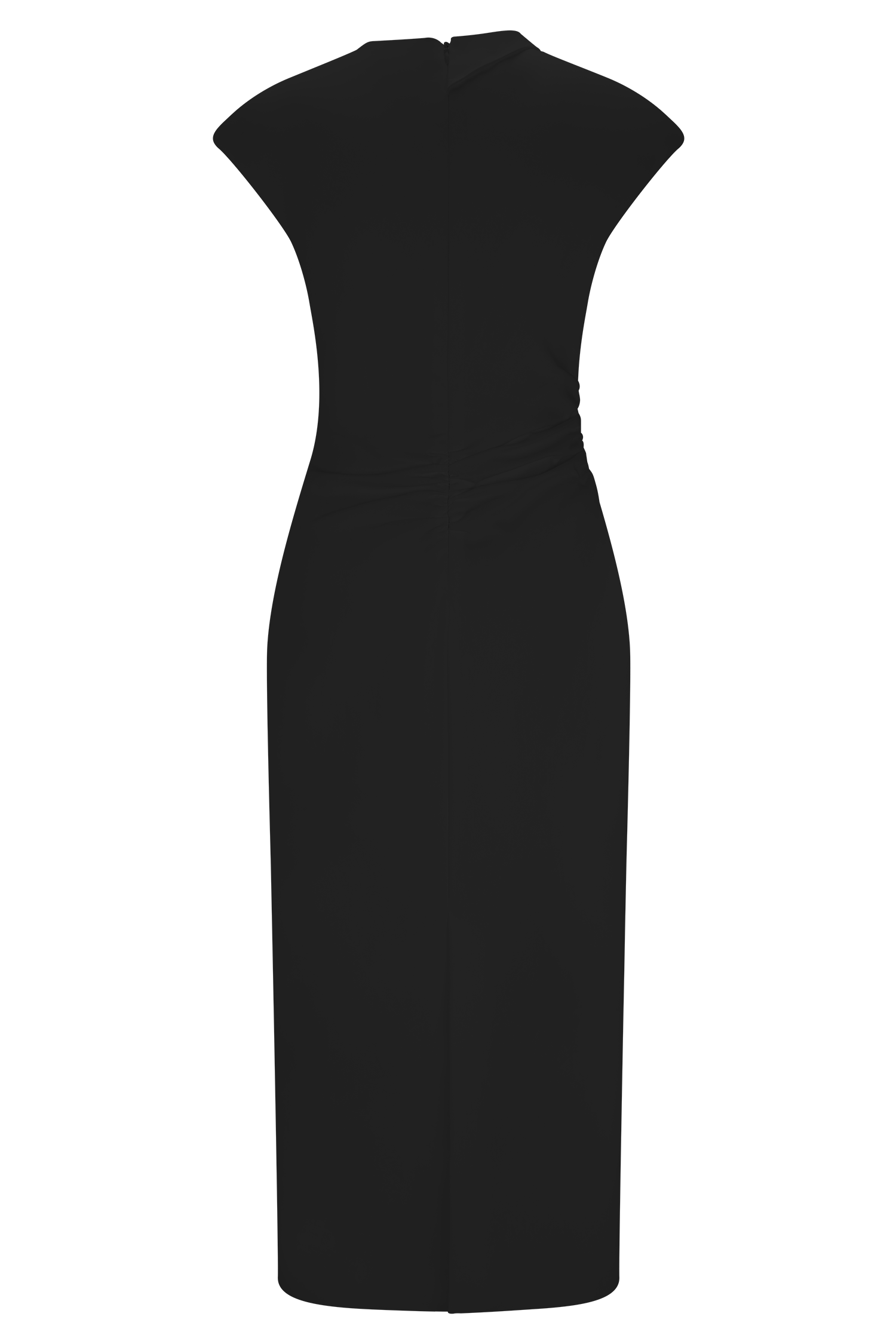 Lorena Cotton Midi Dress - Black