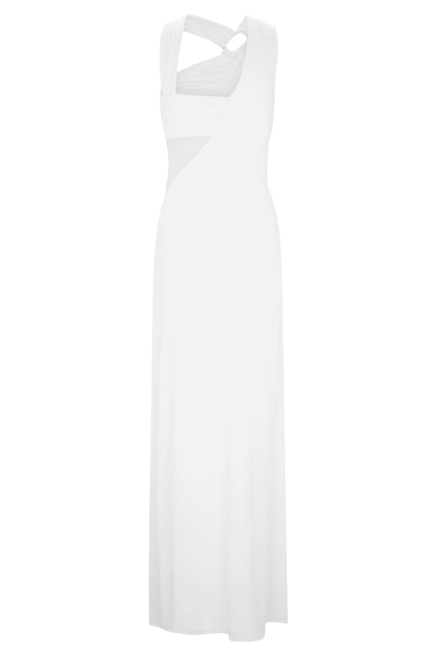 Lottie Slinky Maxi Dress With Split - White
