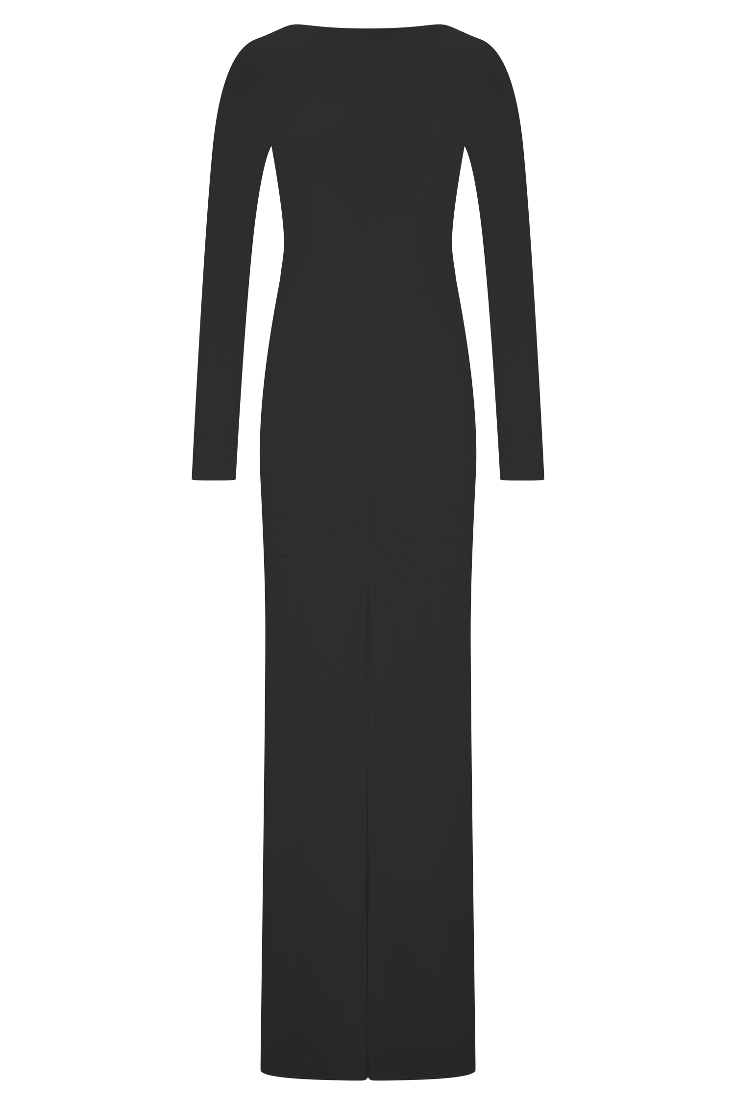 Louisa Long Sleeve Slinky Maxi Dress - Black