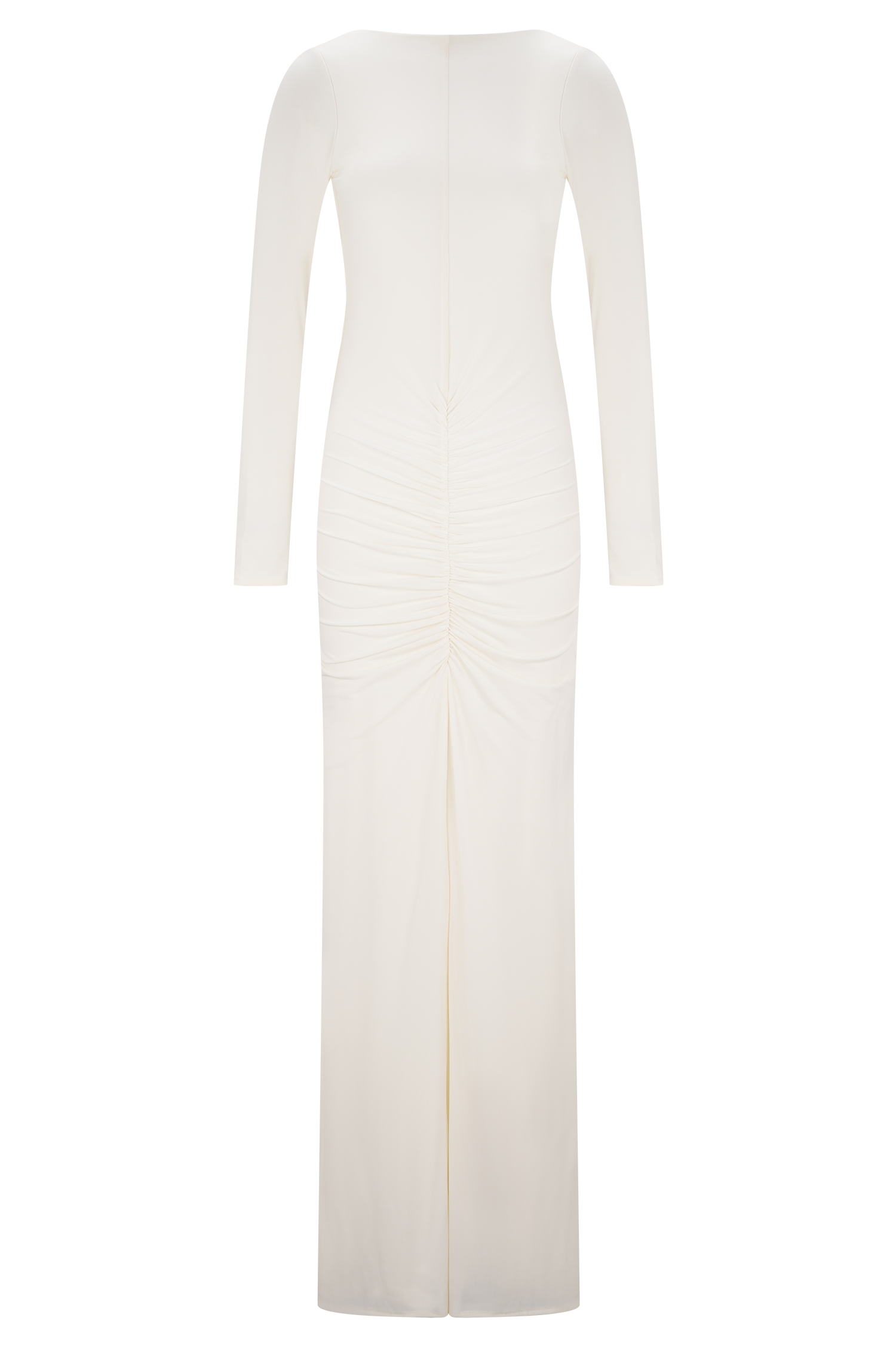 Louisa Long Sleeve Slinky Maxi Dress - Ivory