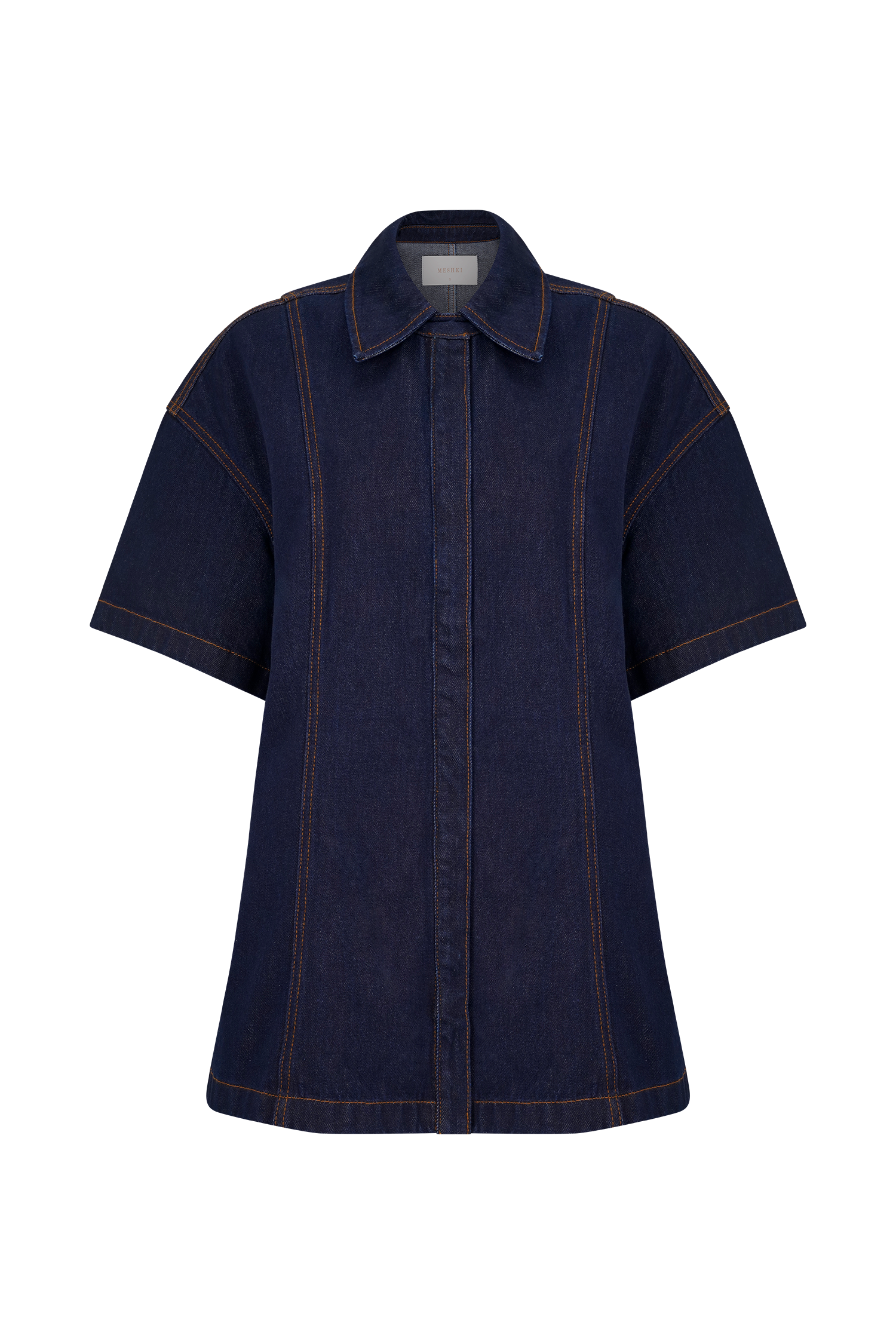 Maya Oversized Denim Shirt - Indigo Blue