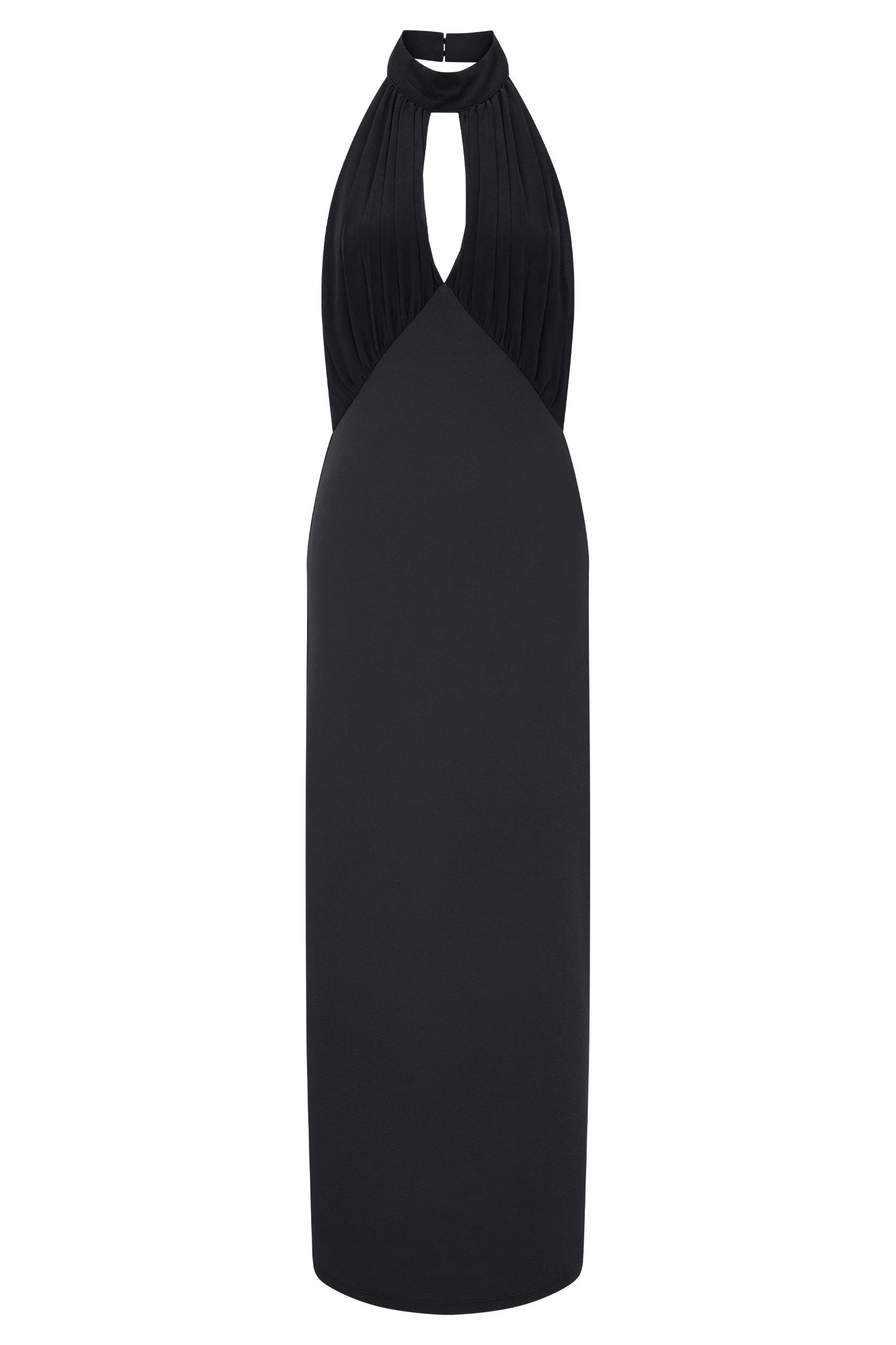 Mierah Halter Midi Dress - Black