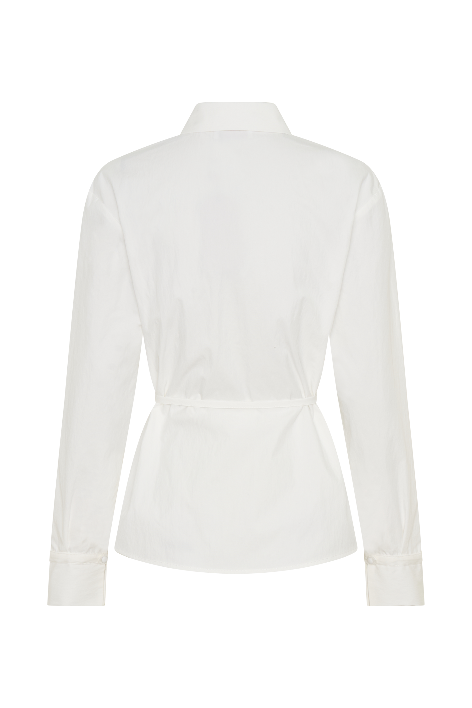 Millie Tie Back Cotton Shirt - White
