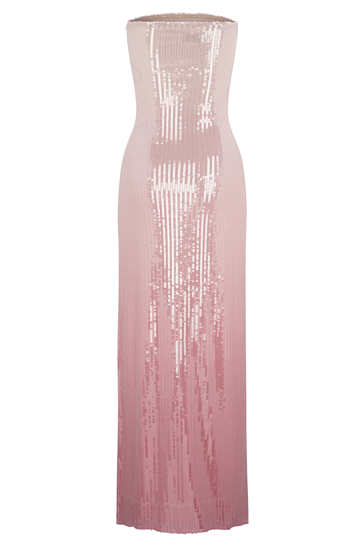 Miranda Strapless Sequin Maxi Dress - Ombre Pink