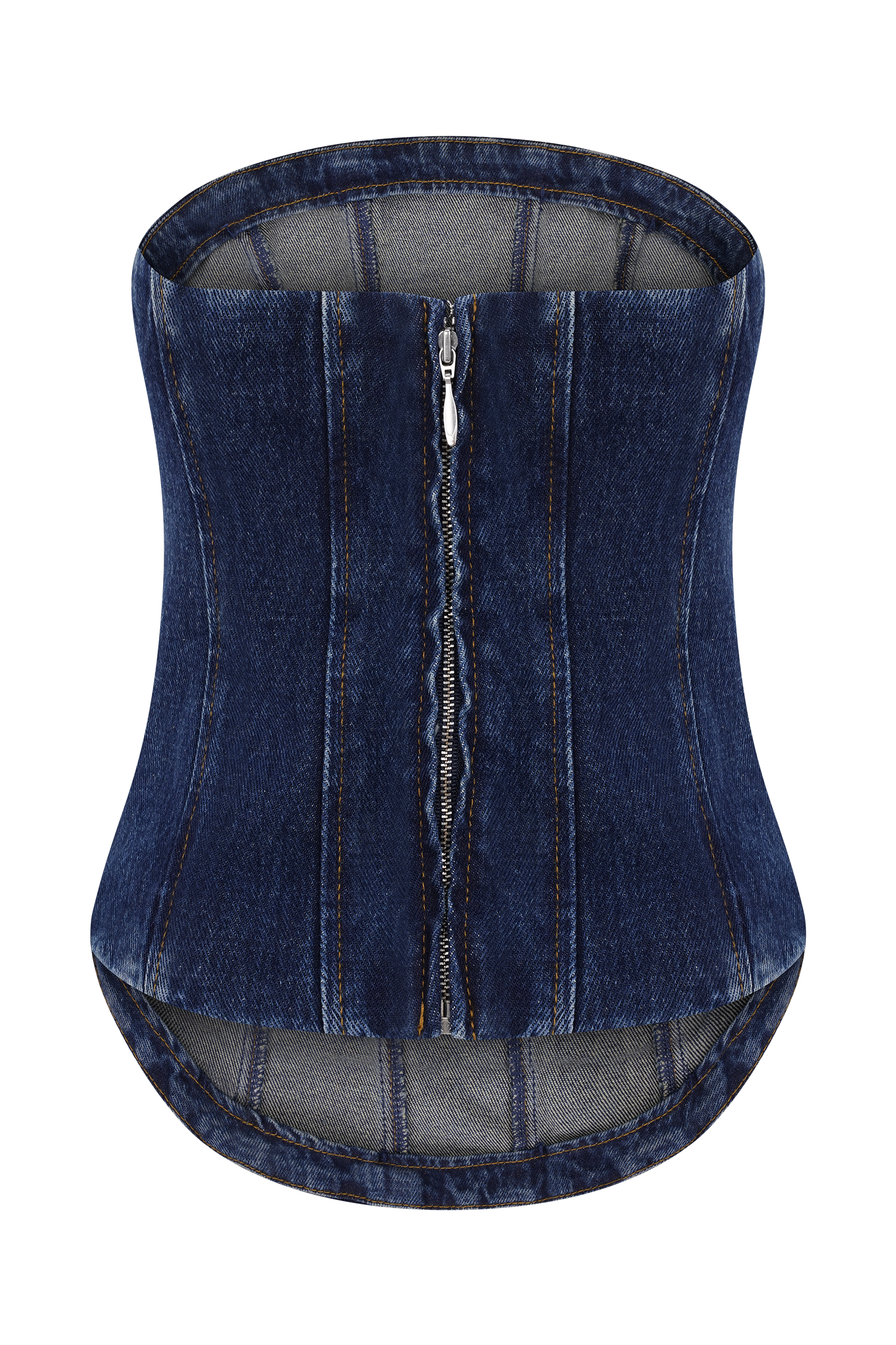 Monte Strapless Diamante Denim Corset - Midnight Blue