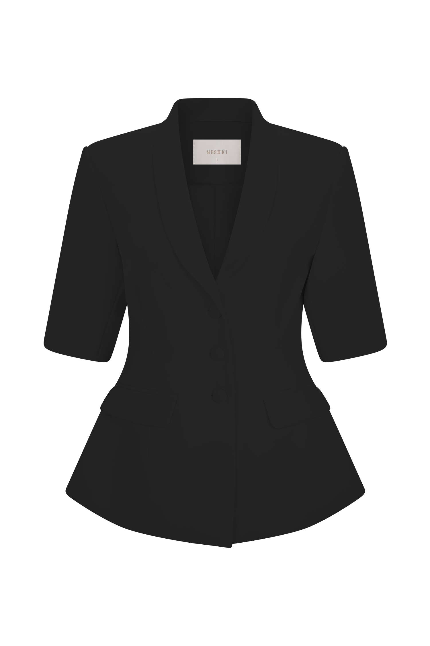 Opal Puff Sleeve Suiting Top - Black