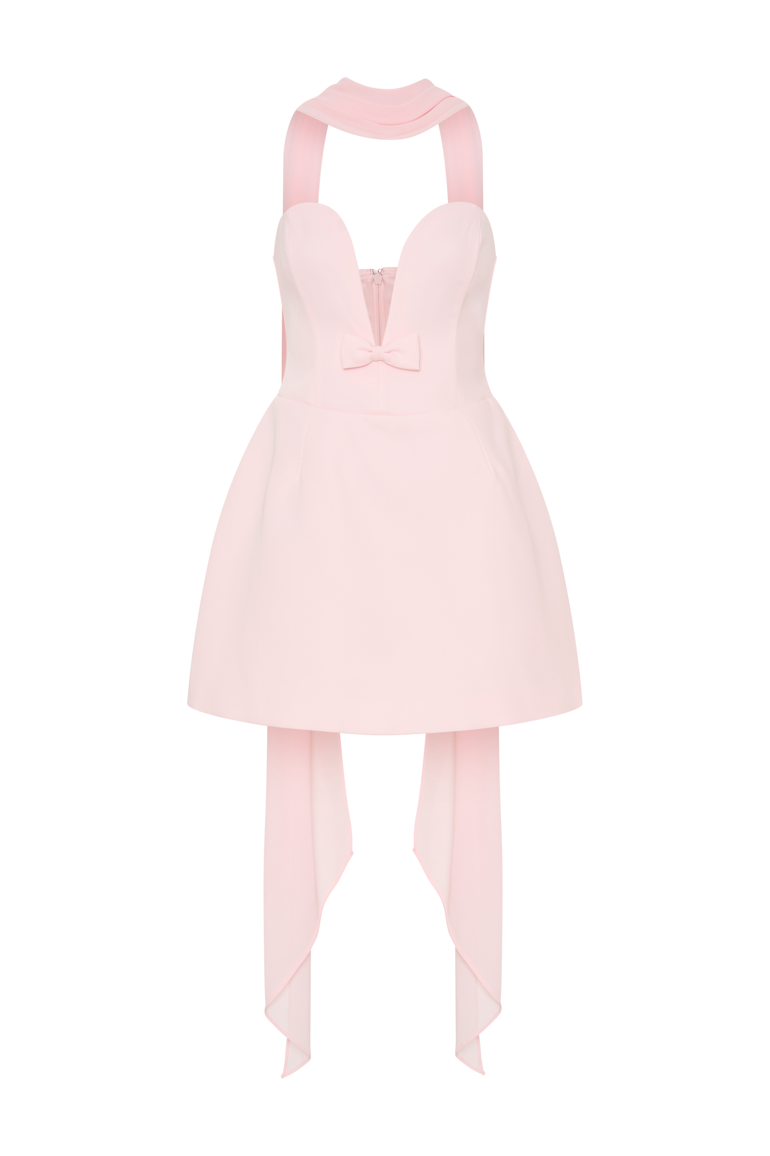 Orellia Strapless Suiting Mini Dress - Soft Pink