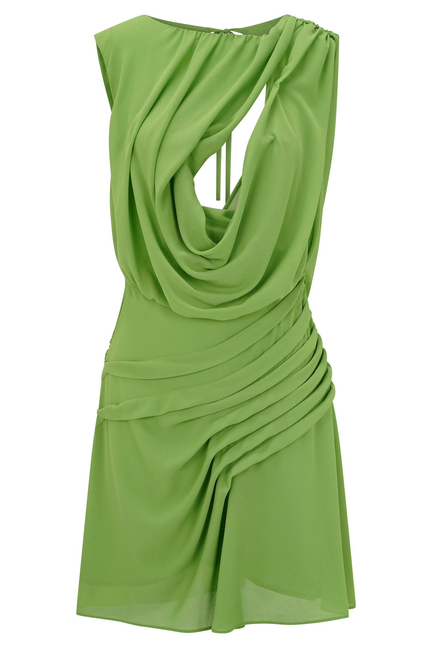 Oria Chiffon Mini Dress - Green