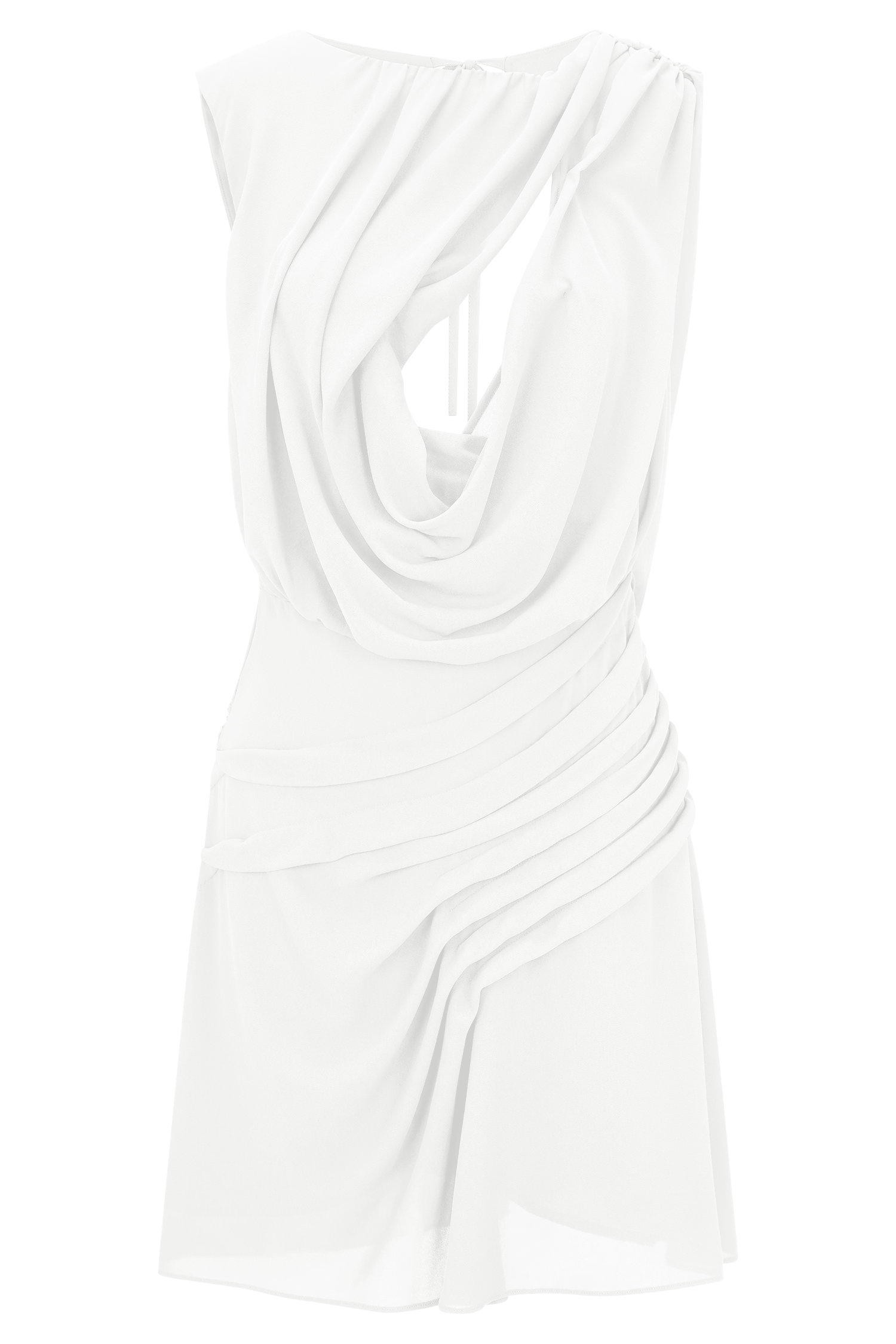 Oria Chiffon Mini Dress - White