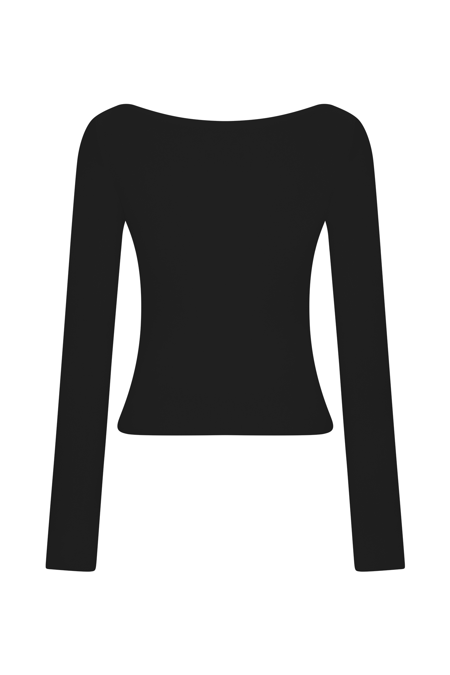 Paedyn Merino Wool Ribbed Long Sleeve Top - Black