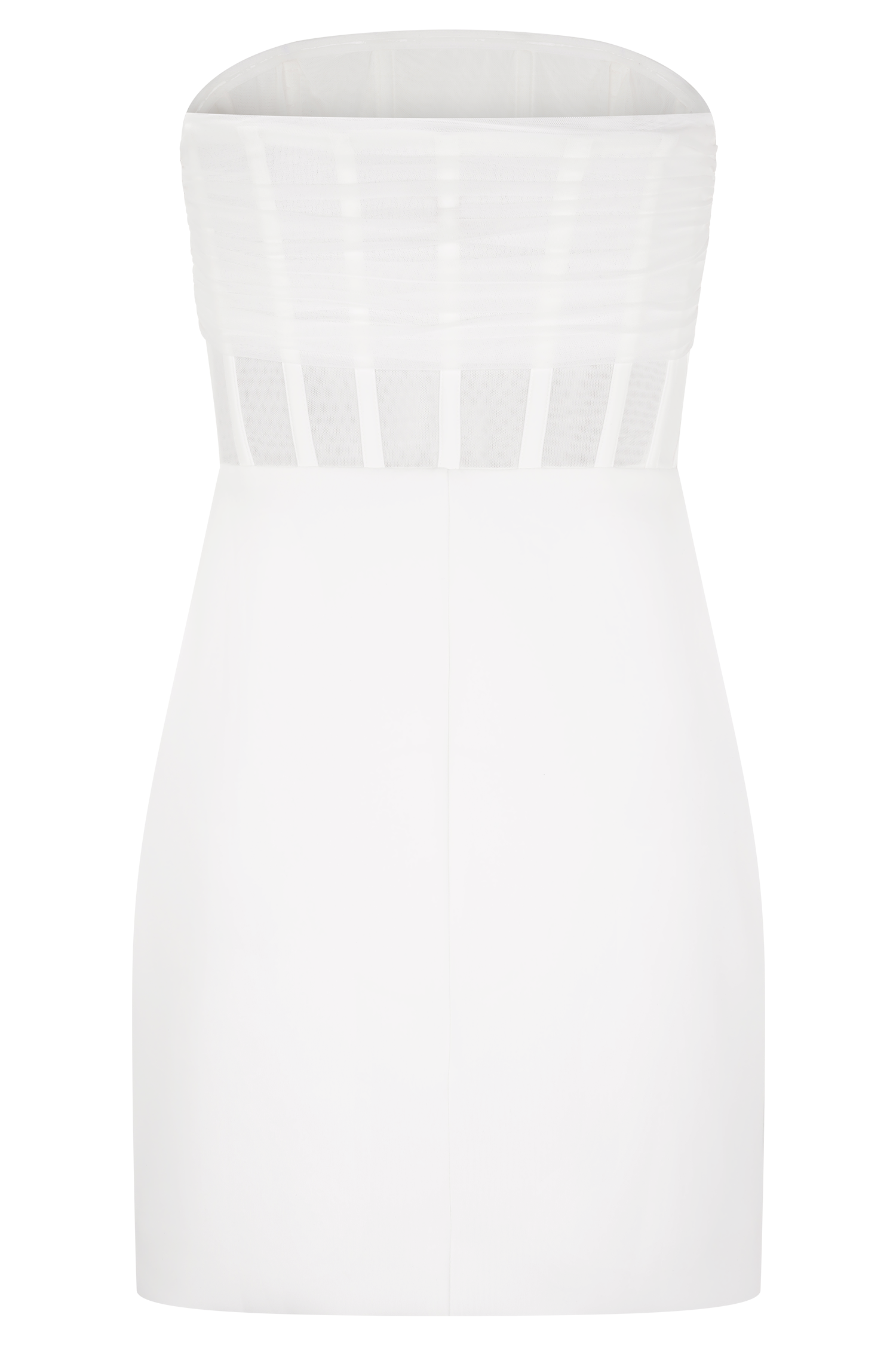 Palmer Mesh Corset Mini Dress - Ivory