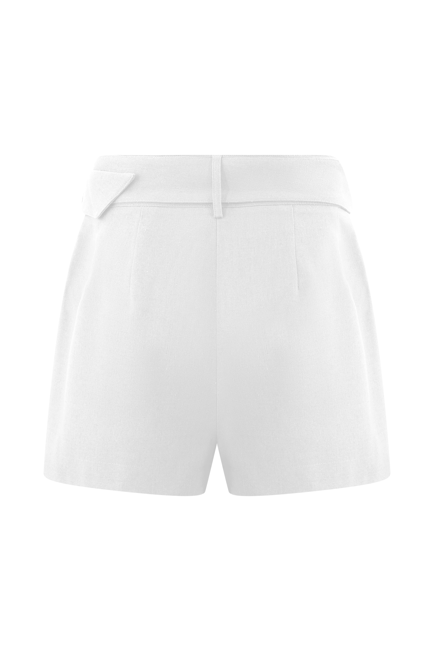 Scout Linen Belted Shorts - White