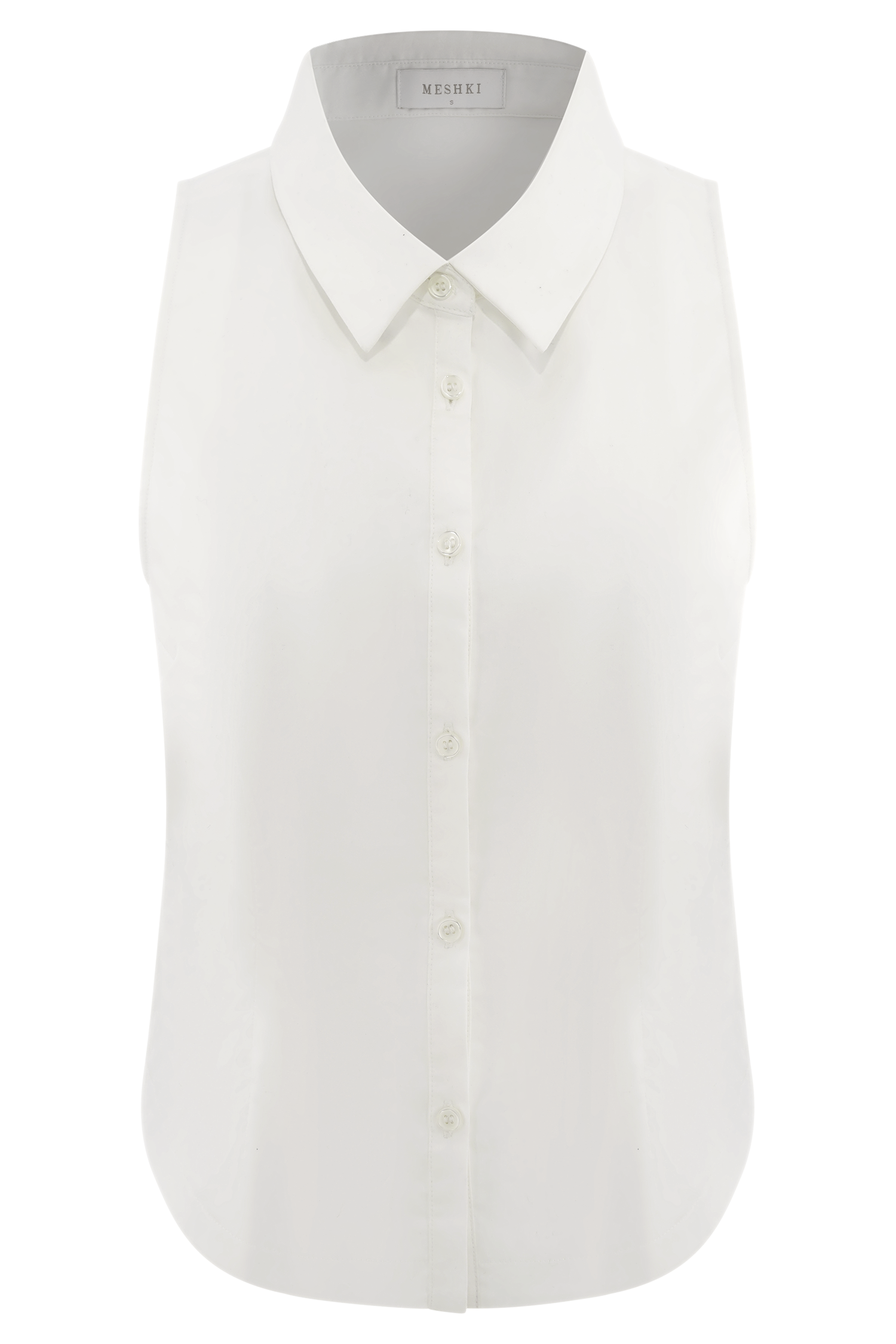 Selene Sleeveless Halter Shirt - White