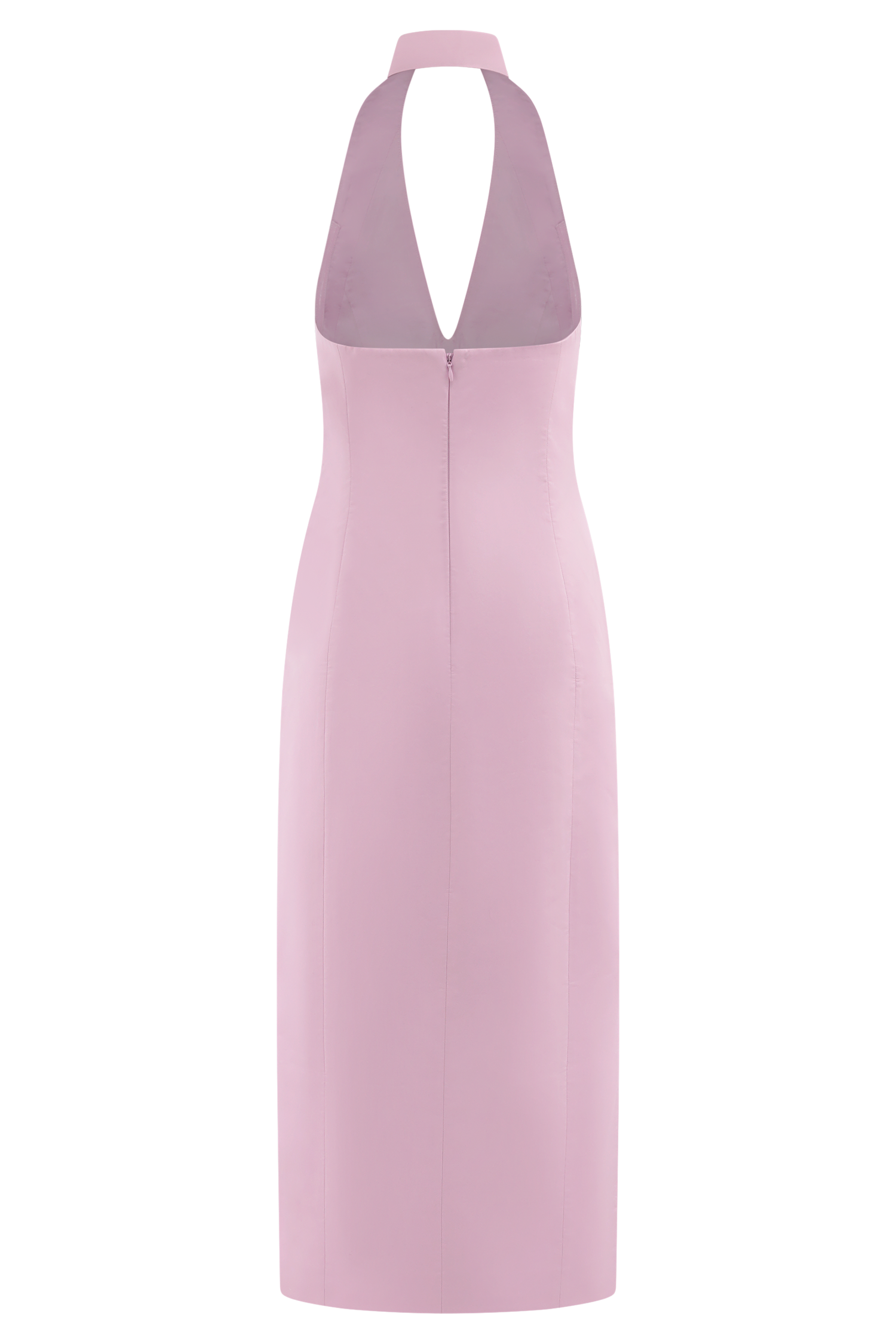 Simona Halter Neck Midi Dress - Blush Pink