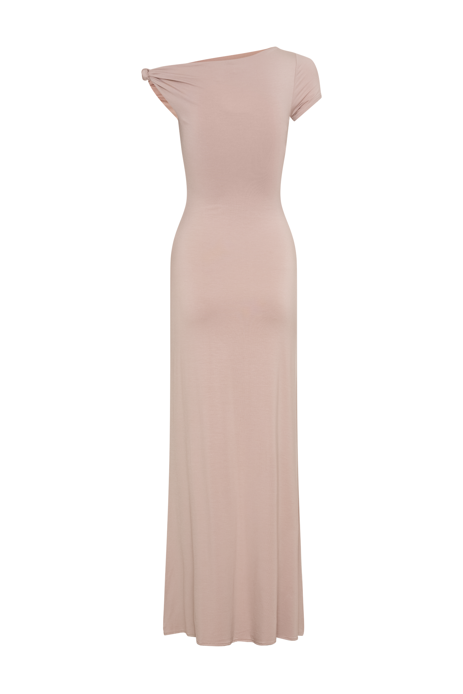 Tamsin Short Sleeve Modal Maxi Dress - Mushroom