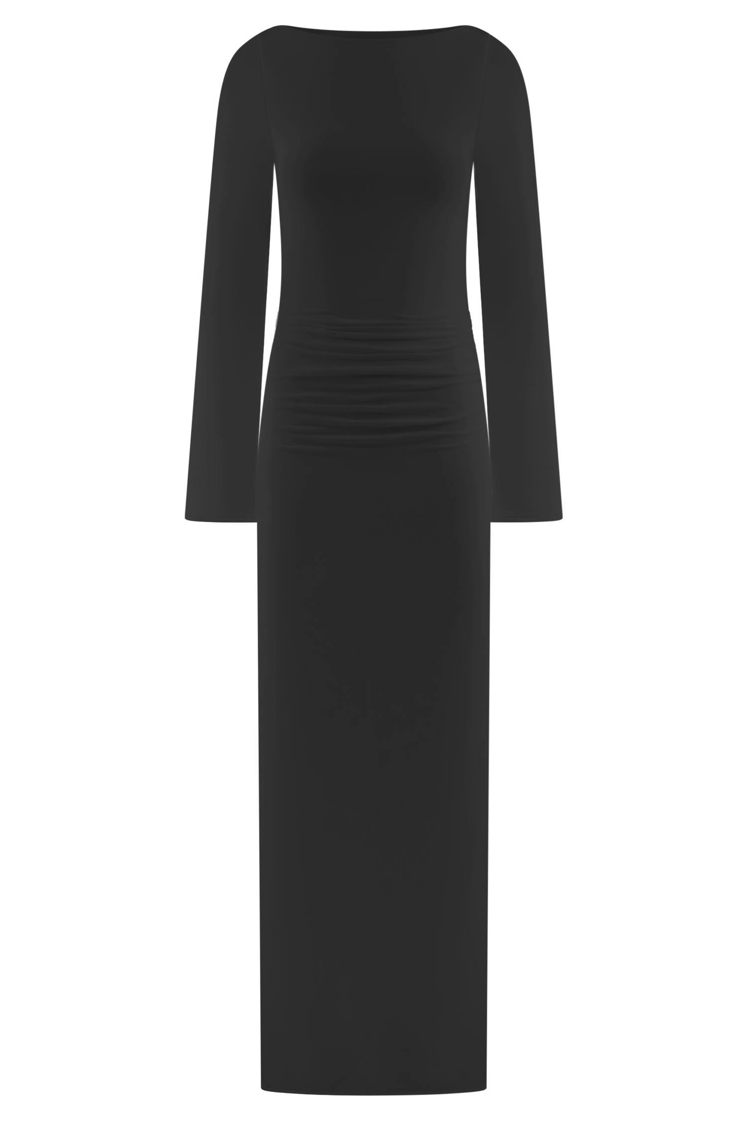 Vienna Slinky Cut Out Maxi Dress - Black