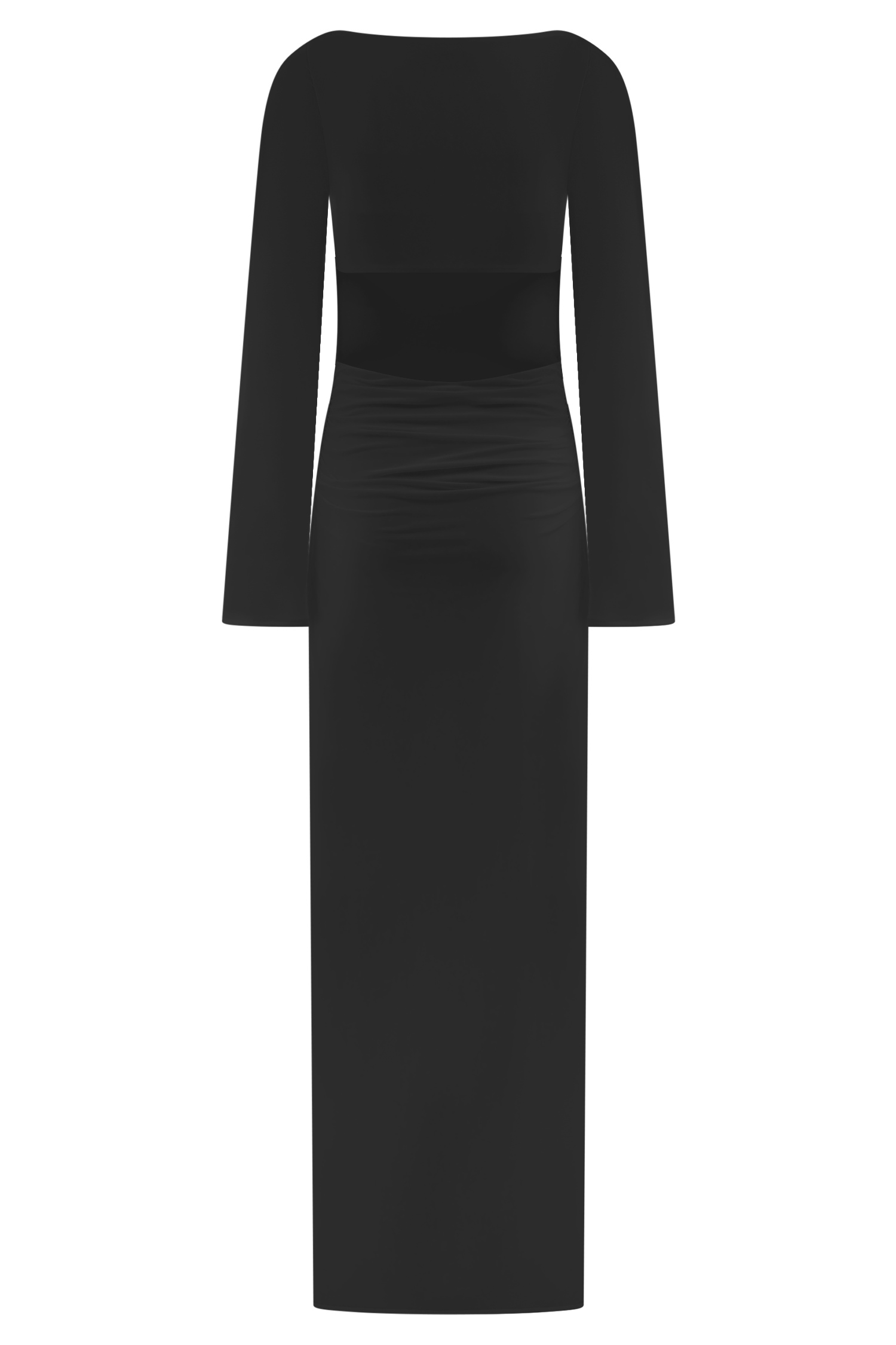 Vienna Slinky Cut Out Maxi Dress - Black