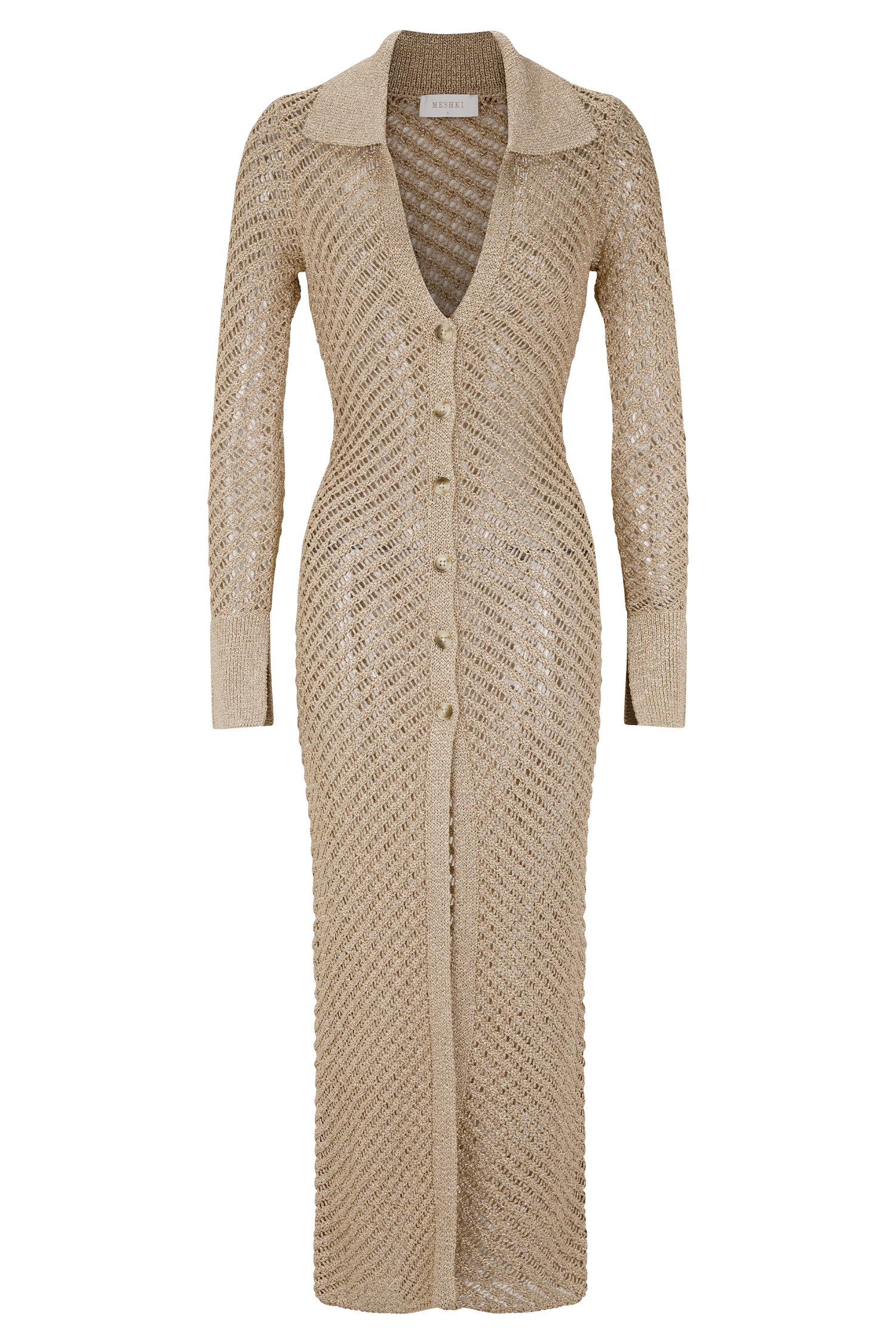 Waverley Metallic Knit Swim Cover Up - Gold