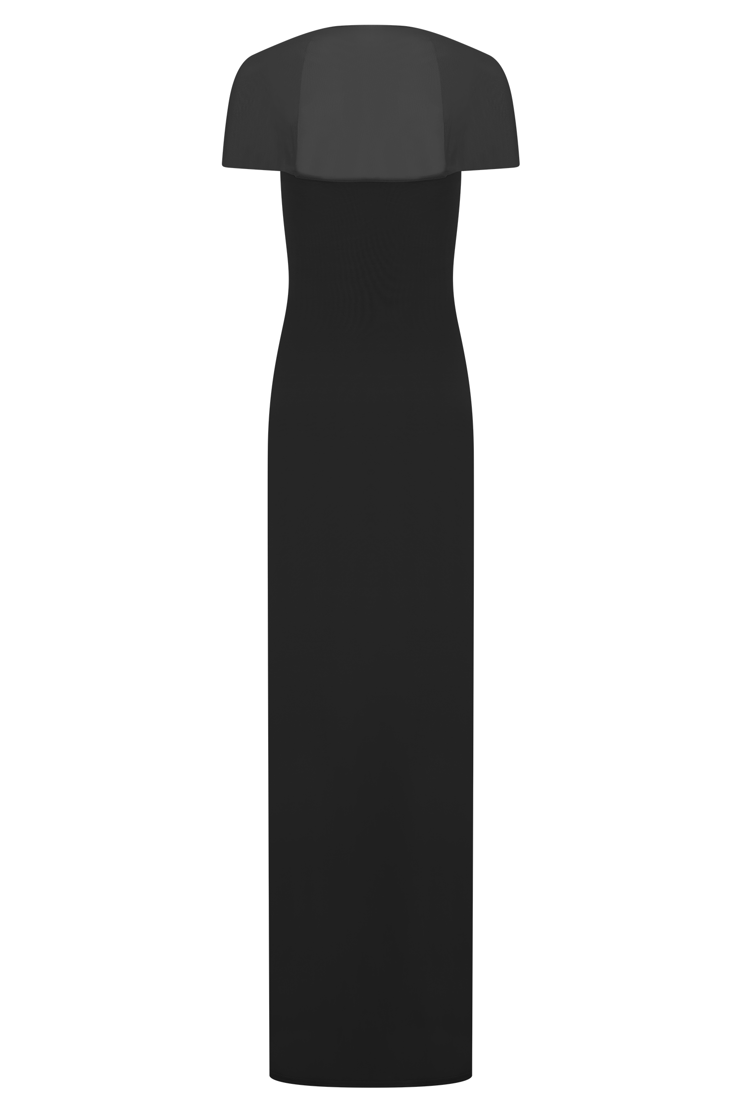 Wyatt Slinky And Mesh Maxi Dress - Black
