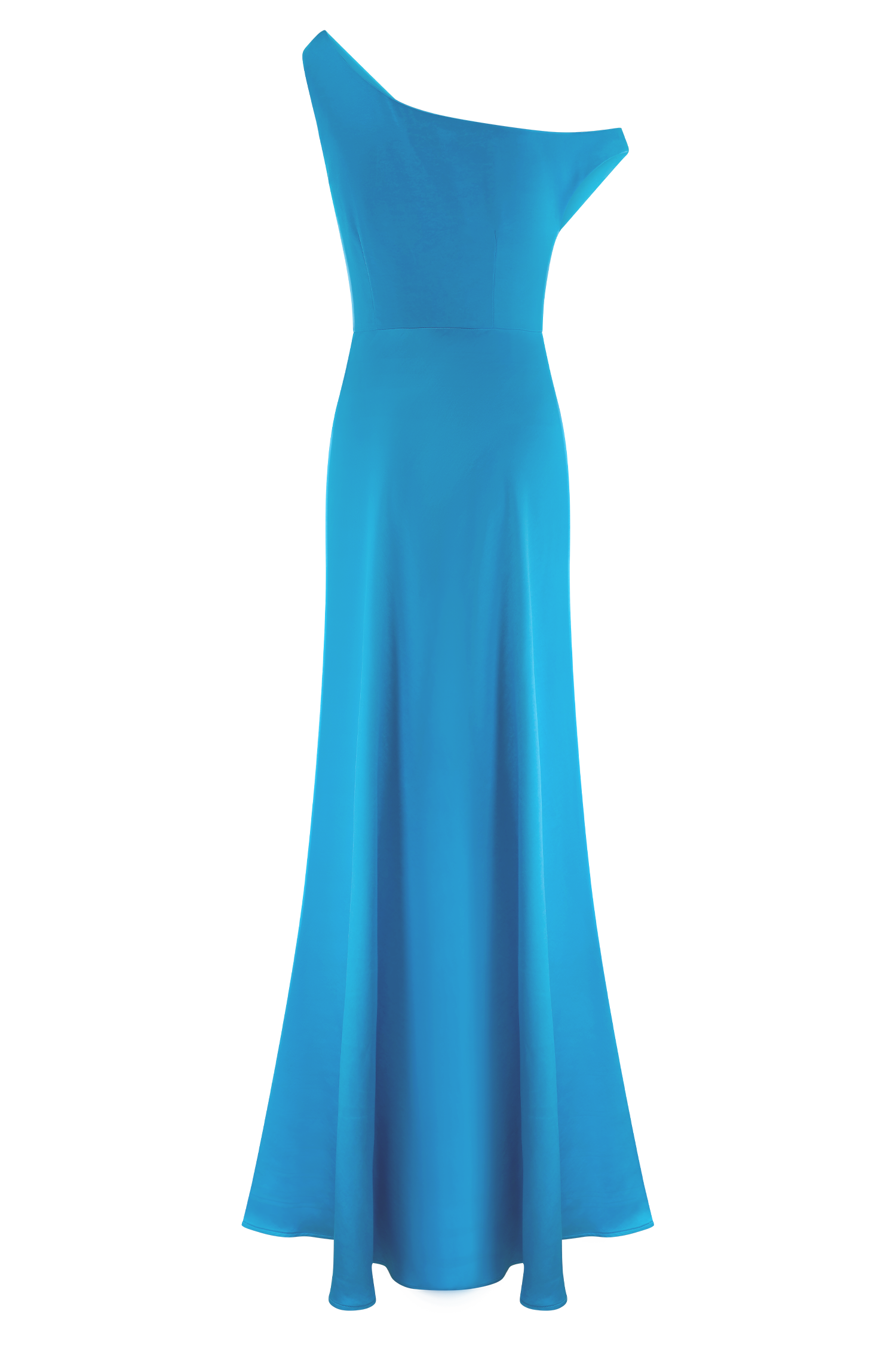 Jacinta One Shoulder Maxi Dress - Cyan Blue