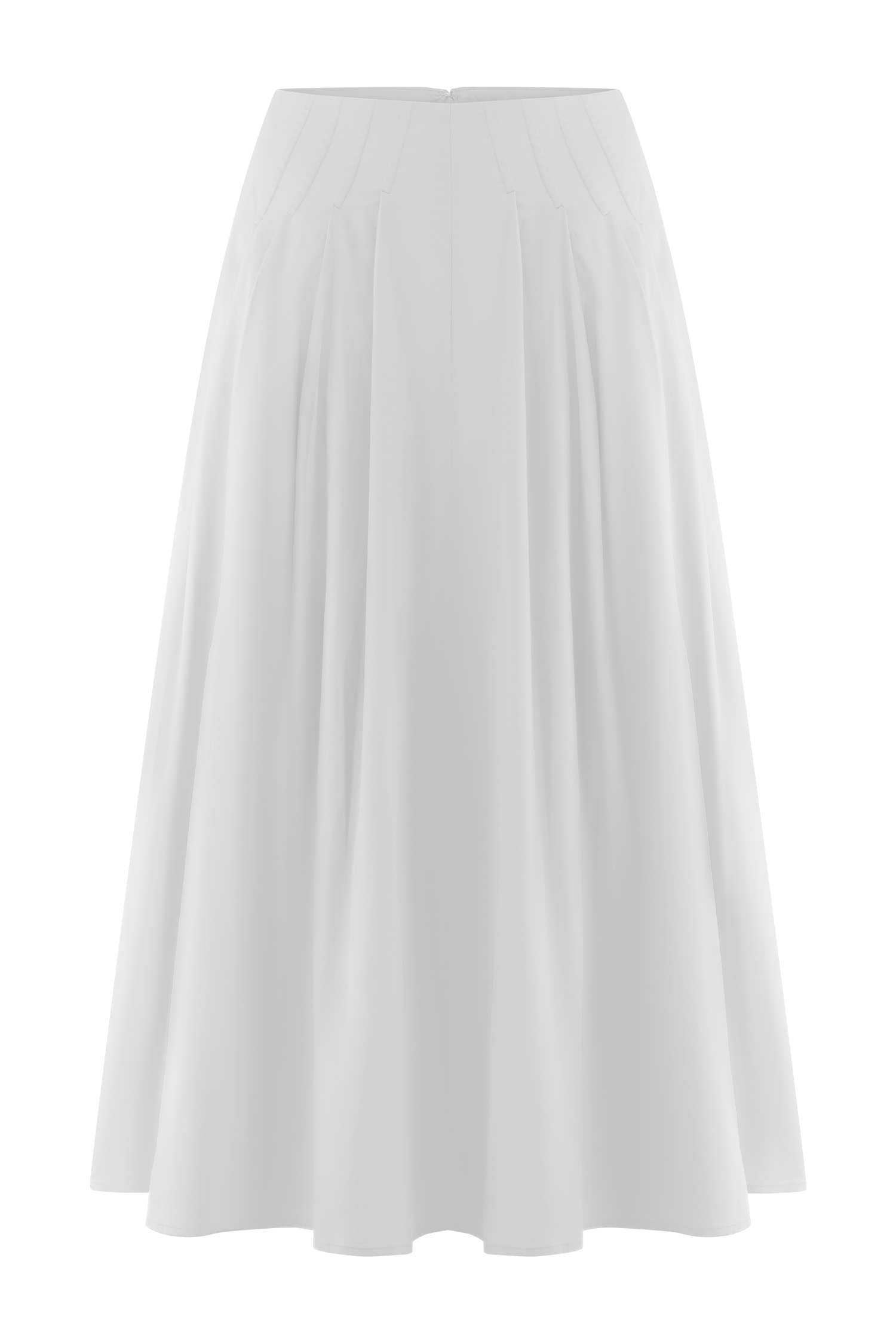 Mae A-Line Midi Skirt - White