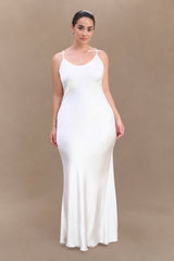 Saylor Satin Slip Maxi Dress - Ivory