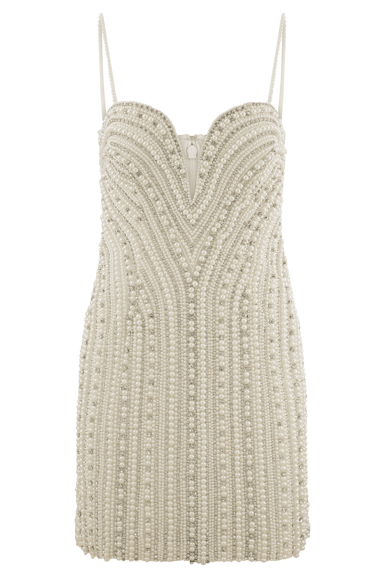 Naveena Embellished Mini Dress - Silver