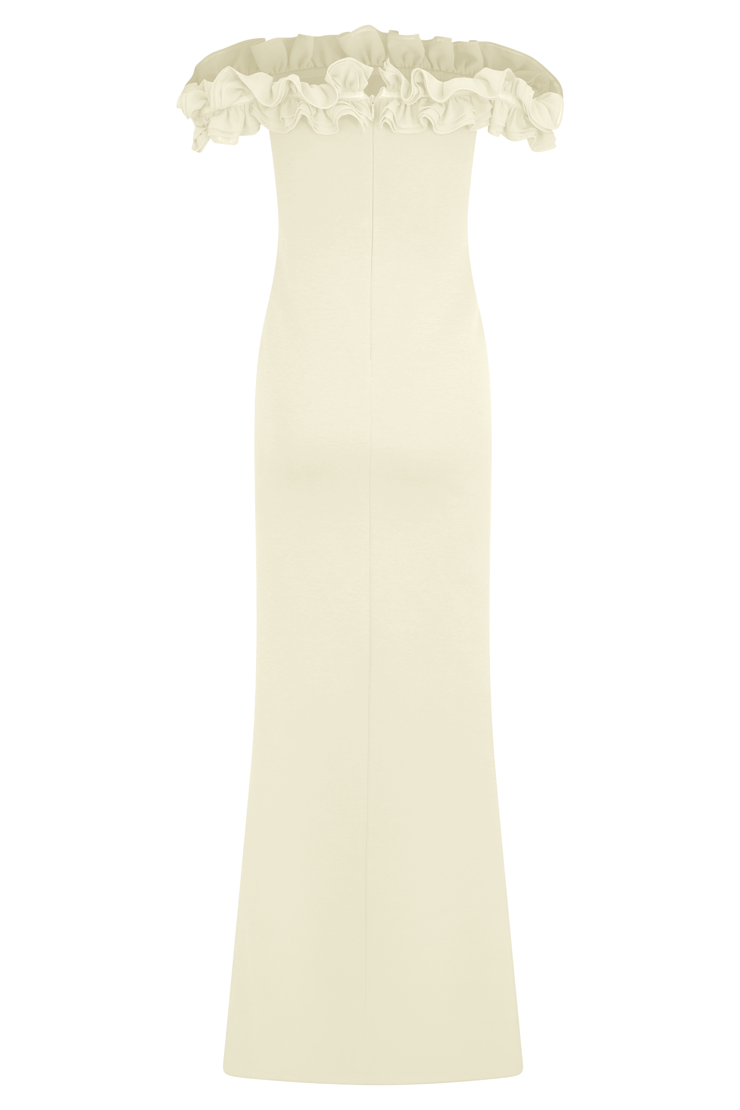 Nova Ruffle Off Shoulder Maxi Dress - Ivory