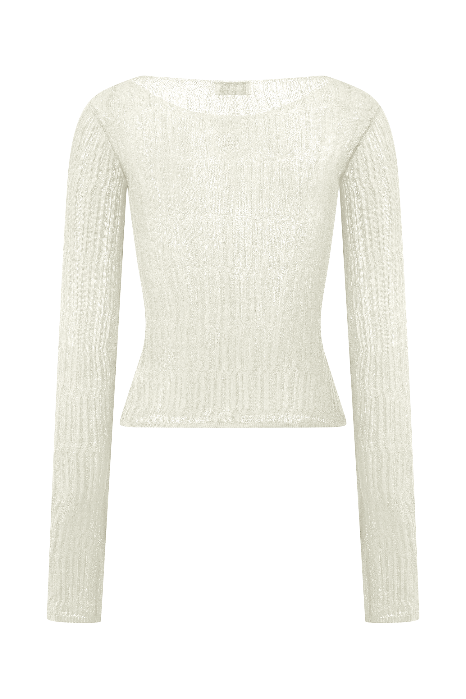 Orianna Orchid Long Sleeve Knit Top - Ivory