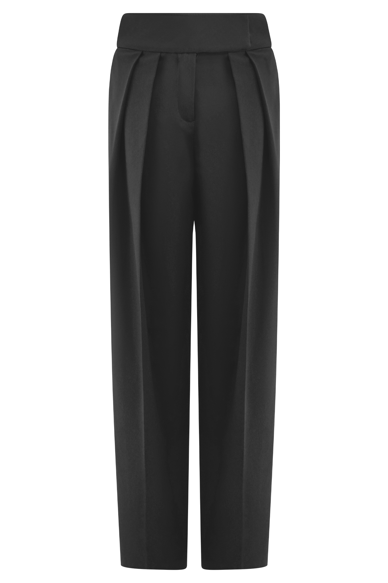Penelope Pleated High Waisted Pants - Black