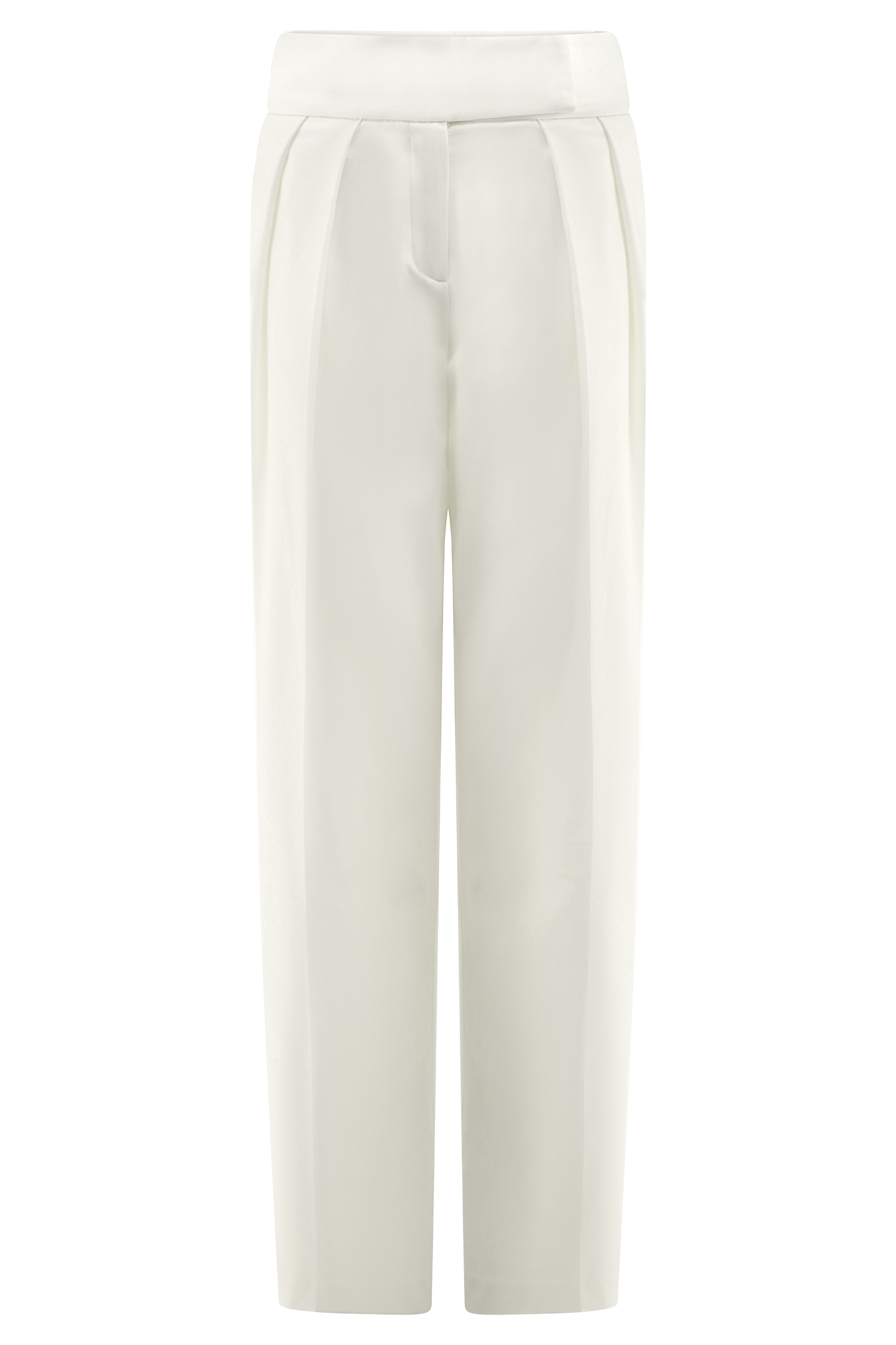 Penelope Pleated High Waisted Pants - Ivory