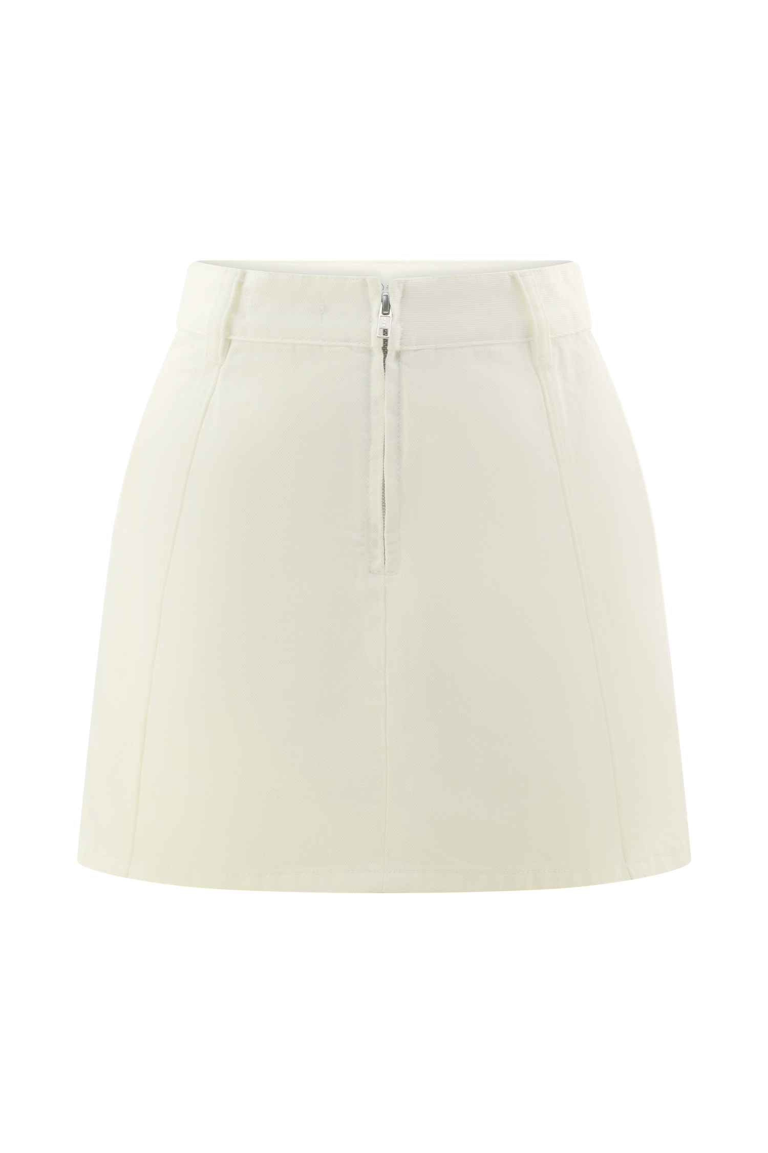 Rosalyn Mini Denim Skort - White