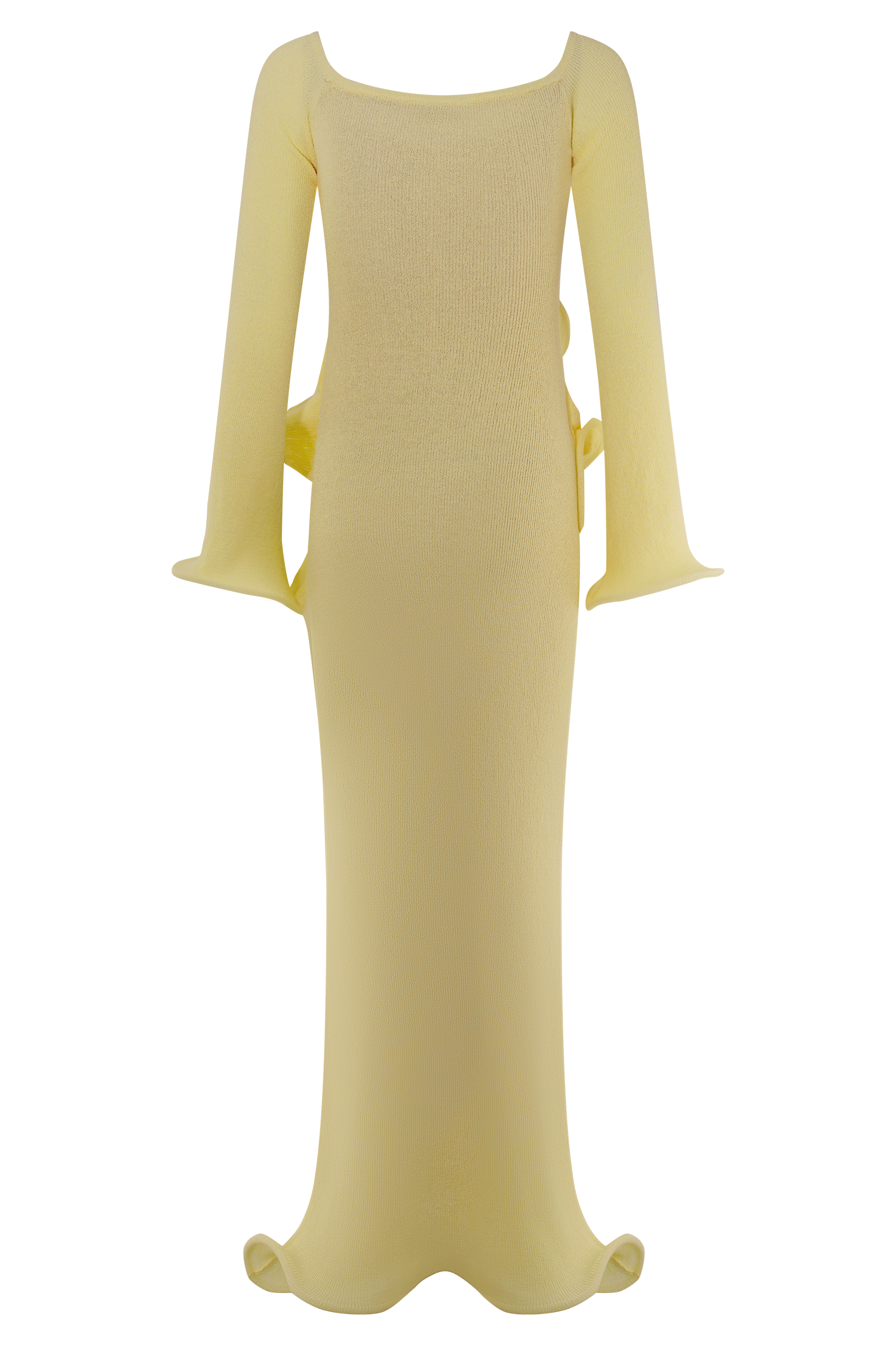 Sandrine Off Shoulder Knit Maxi Dress - Lemon