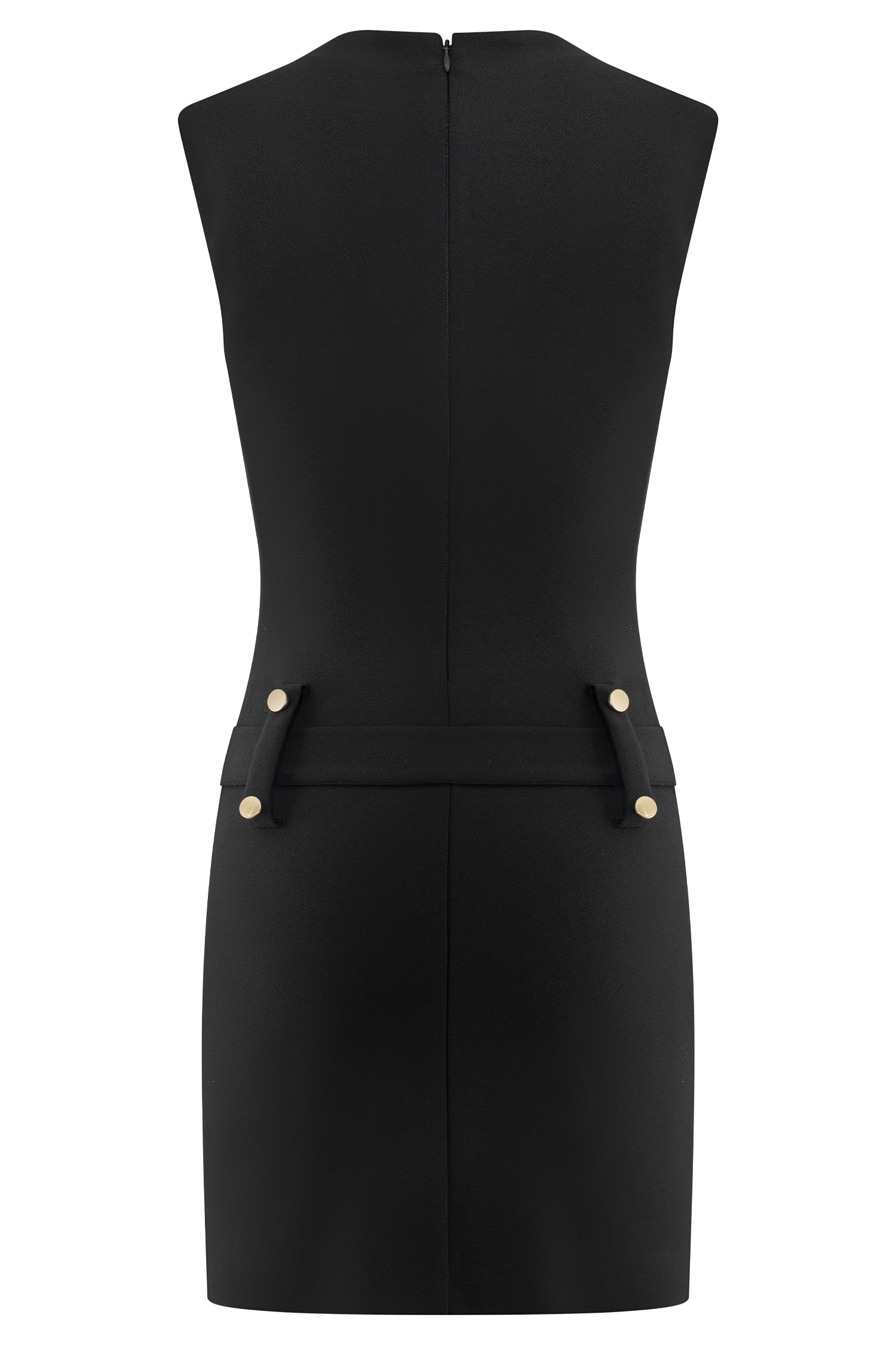 Scheana Stretch Crepe Mini Dress - Black