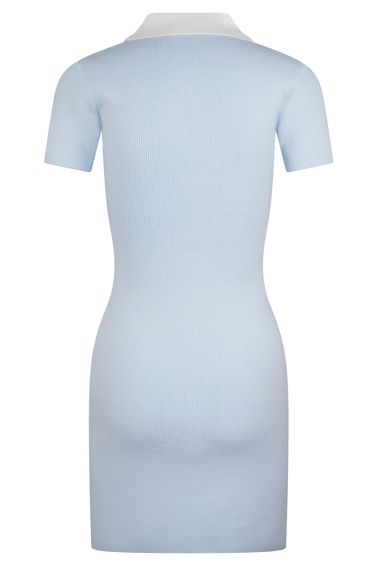 Seema Contrast Mini Dress - Light Blue/White