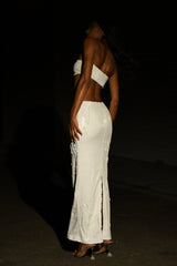 Cosette Sequin Maxi Skirt - White
